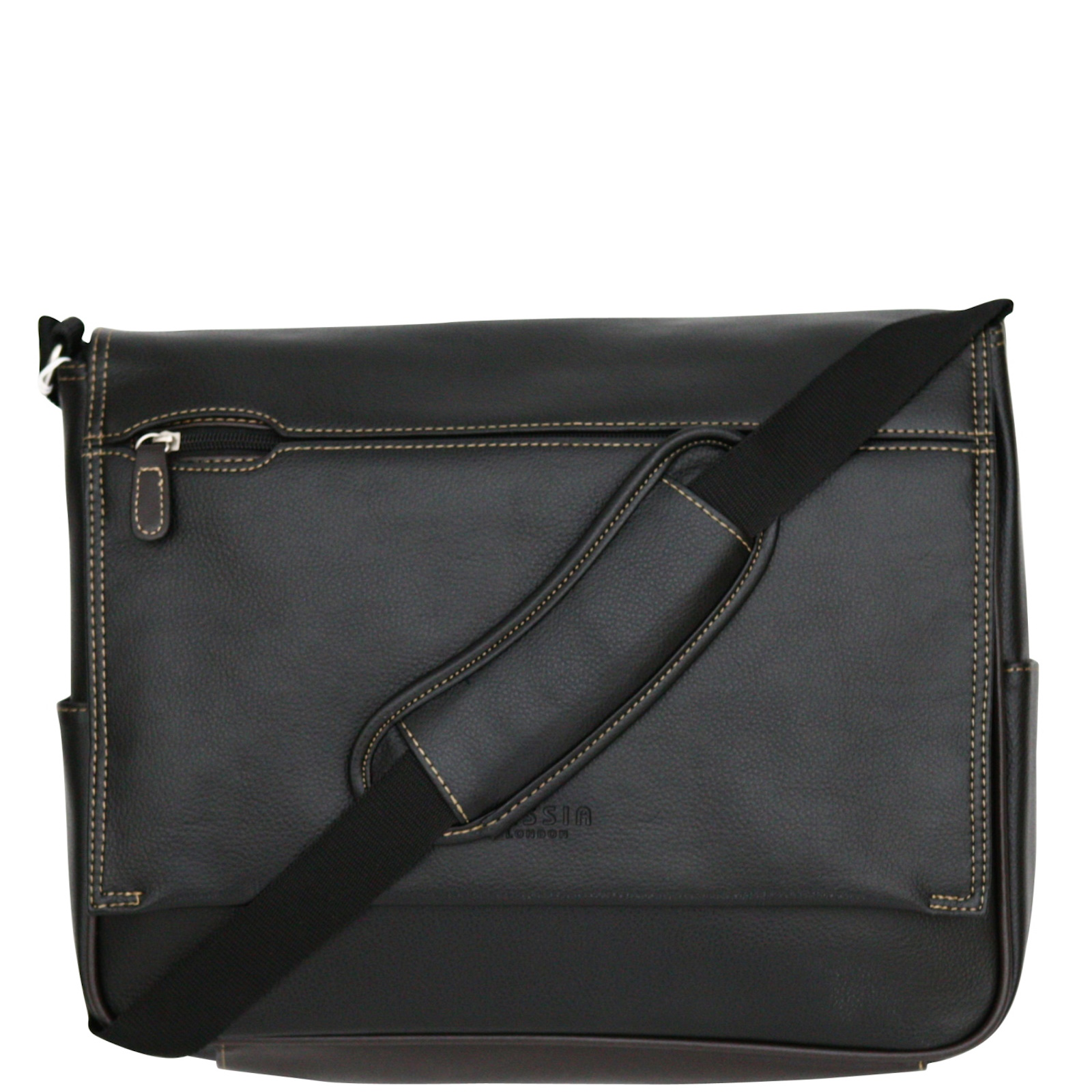 Tassia PU 15" Laptop Messenger Bag Black