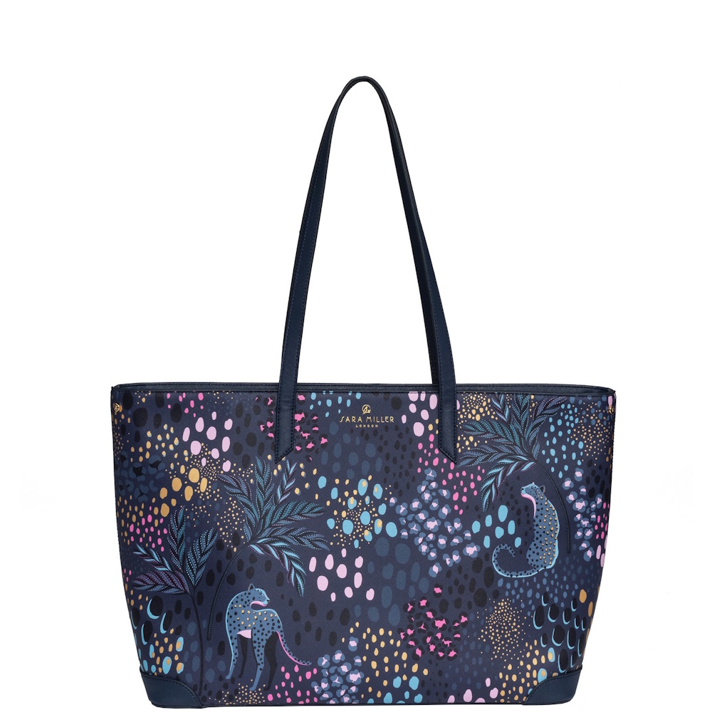 
Sara Miller Large Tote Shopper Midnight Leopard