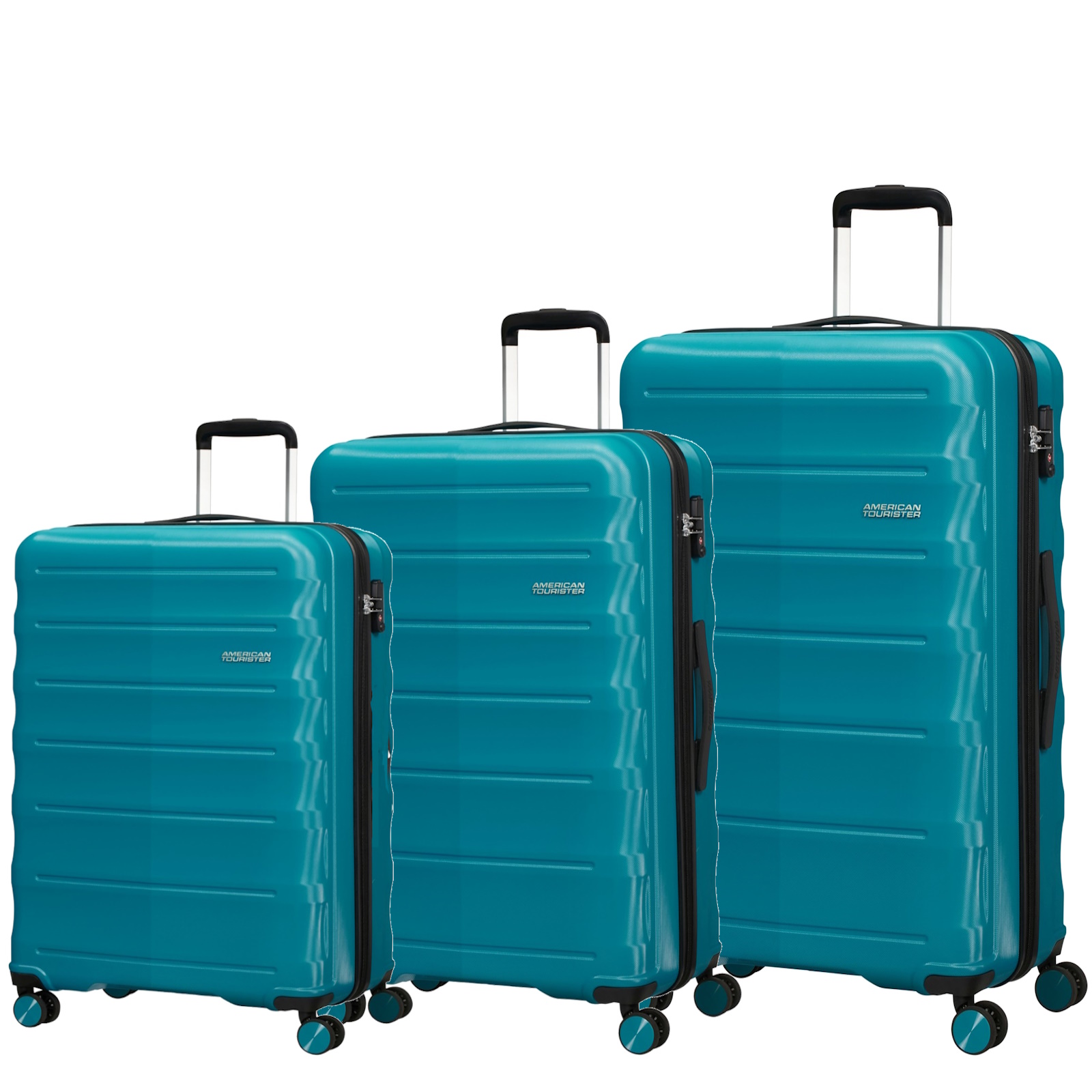 American Tourister Speedlink 3 Piece Luggage Set Teal