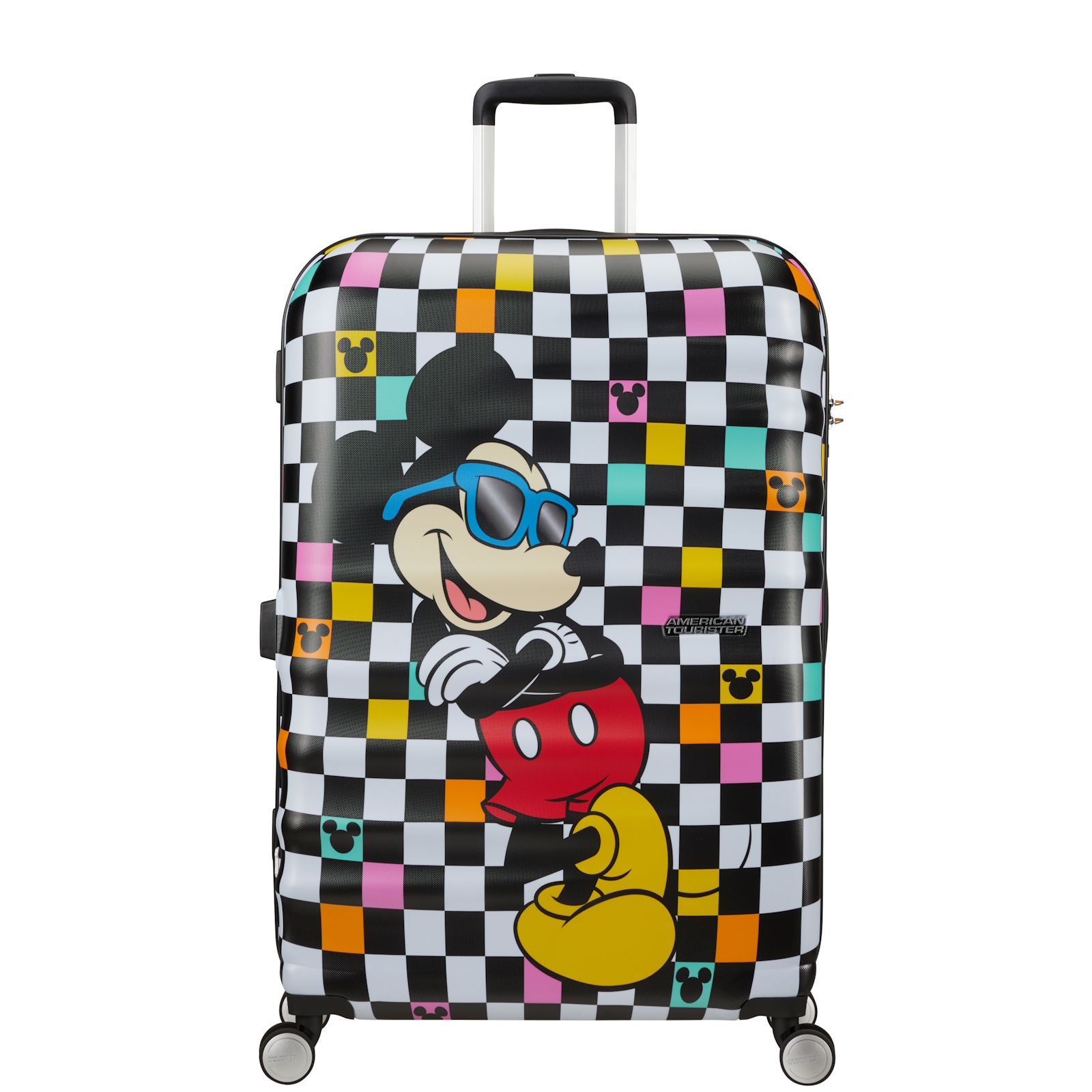 American Tourister Wavebreaker Disney 77cm Large Suitcase Mickey Check