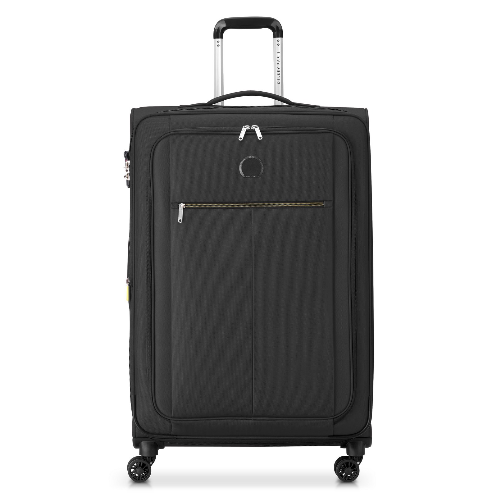 Delsey Pin Up 6 4 Wheel 78cm Expandable Suitcase Black