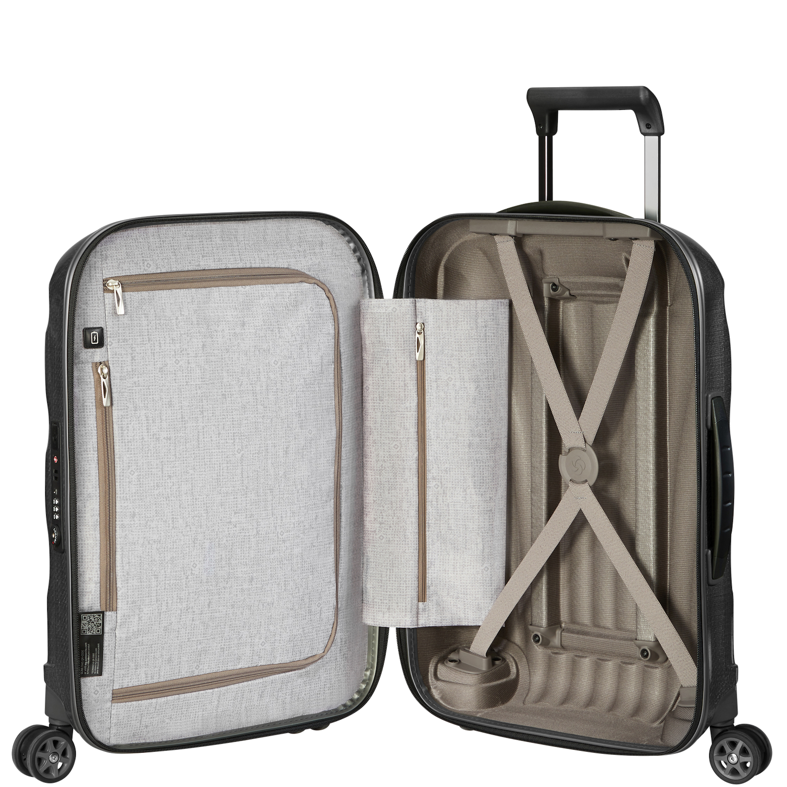 
Samsonite C-Lite 55cm 4 Wheel Cabin Suitcase Black
