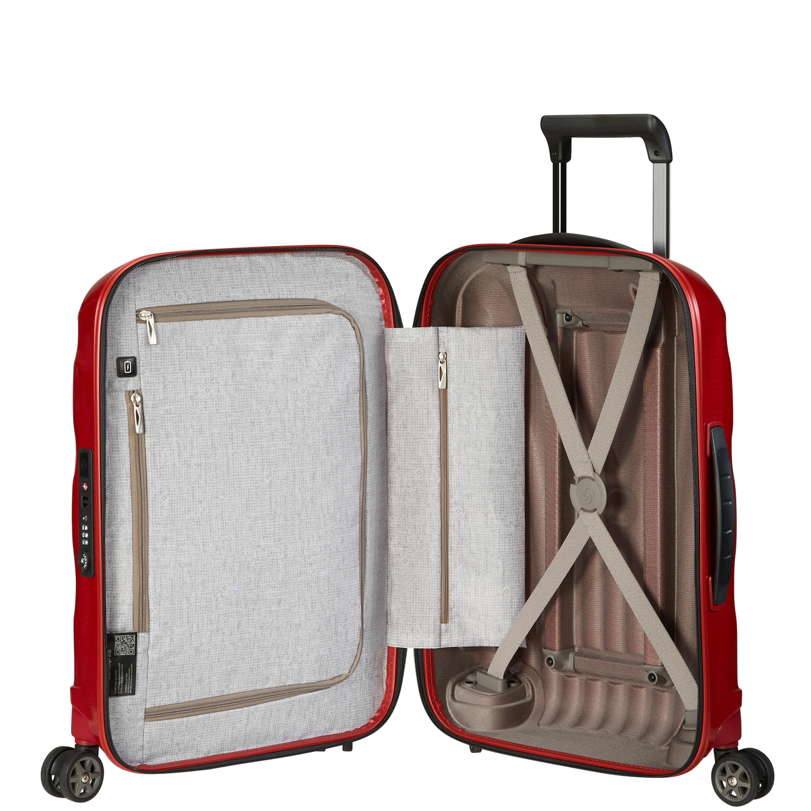 
Samsonite C-Lite 55cm 4 Wheel Cabin Suitcase Chilli Red
