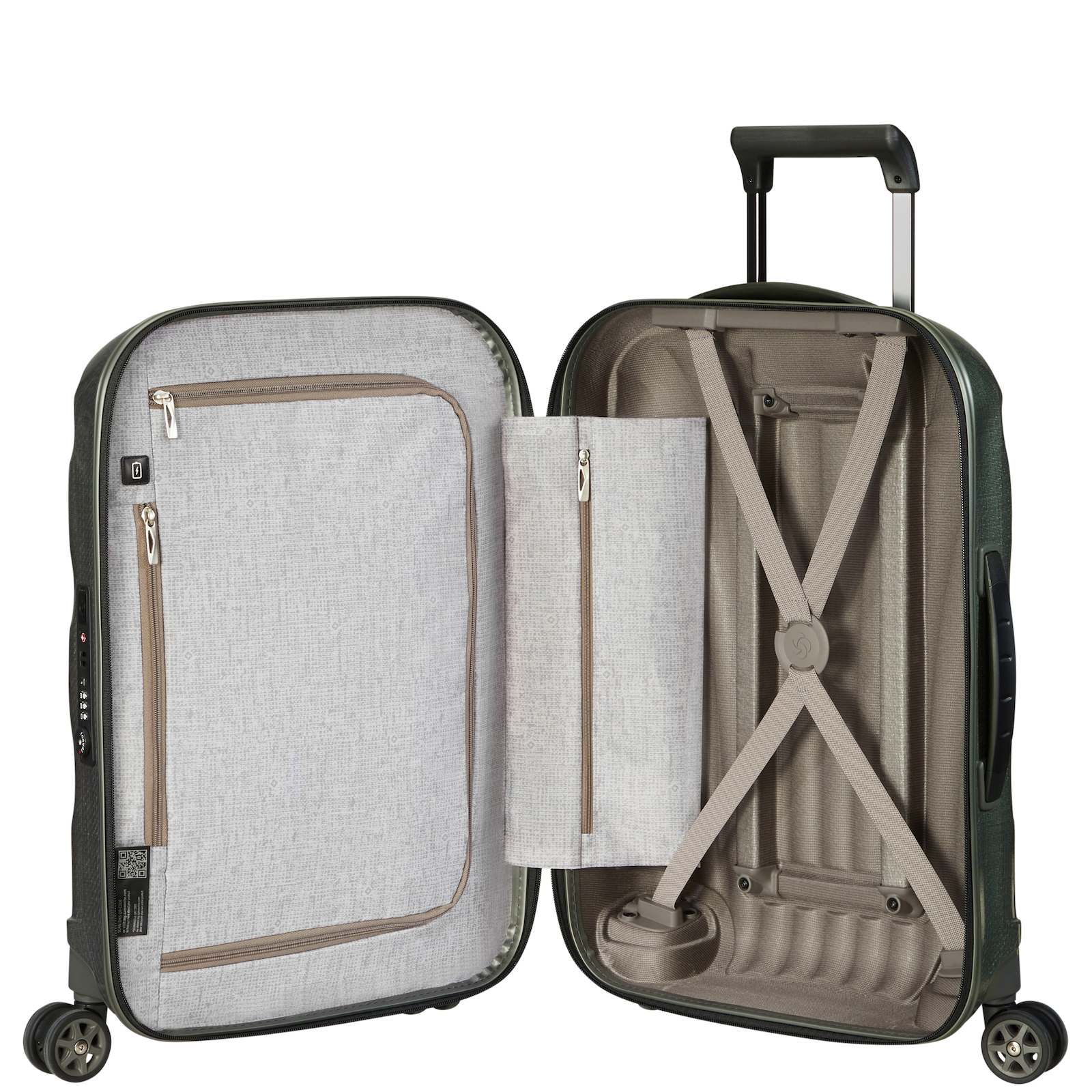 
Samsonite C-Lite 55cm 4 Wheel Cabin Suitcase Metallic Green