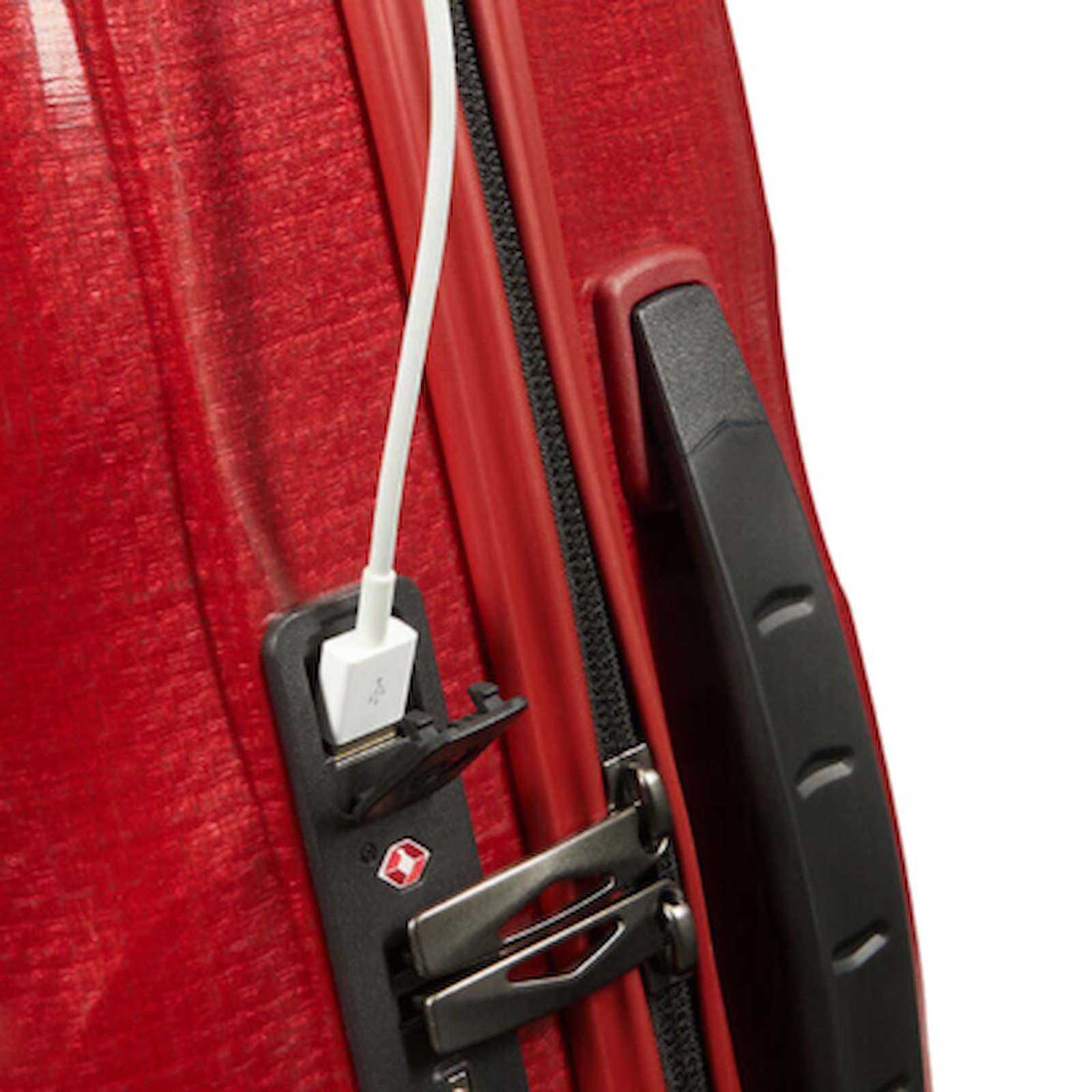 
Samsonite C-Lite 55cm 4 Wheel Expandable Cabin Suitcase Chilli Red