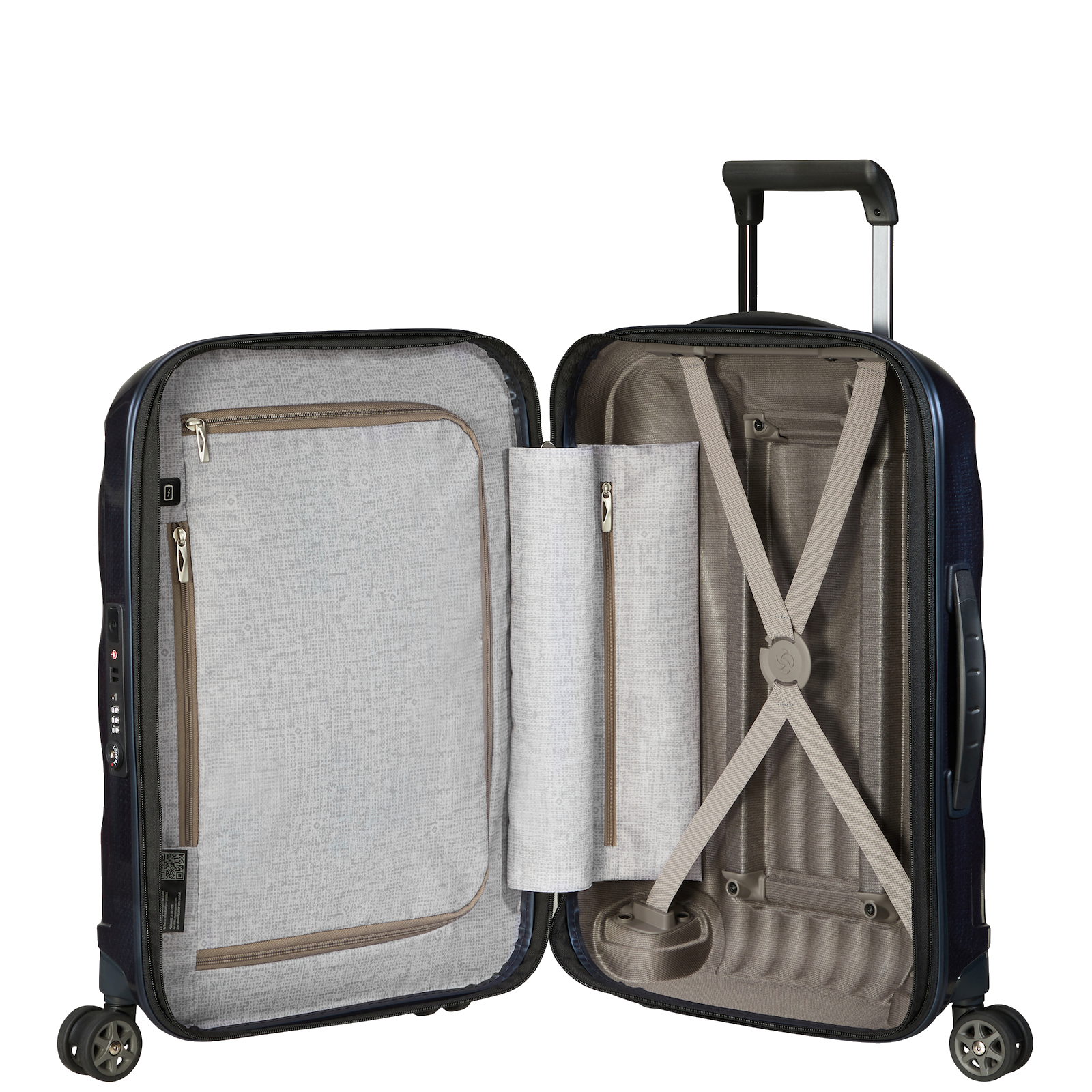 
Samsonite C-Lite 55cm 4 Wheel Expandable Cabin Suitcase Midnight Blue