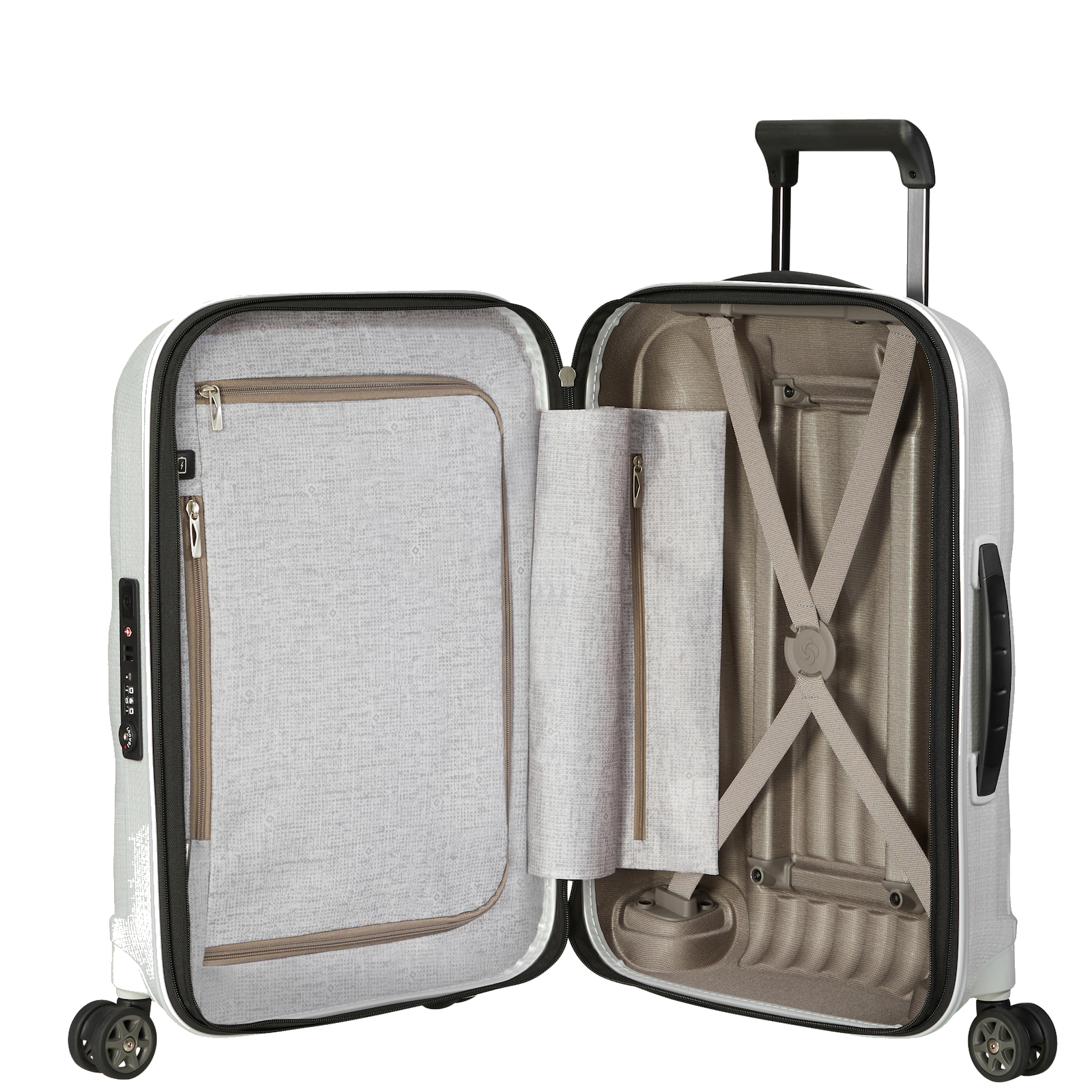 
Samsonite C-Lite 55cm 4 Wheel Expandable Cabin Suitcase Off White