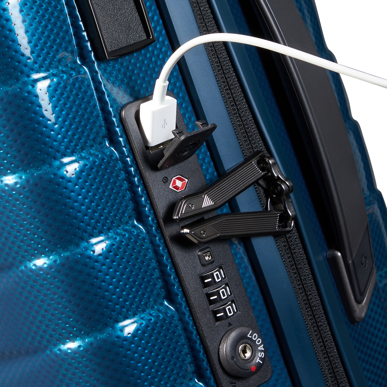 
Samsonite Proxis 4 Wheel 55cm Expandable Cabin Suitcase Petrol Blue