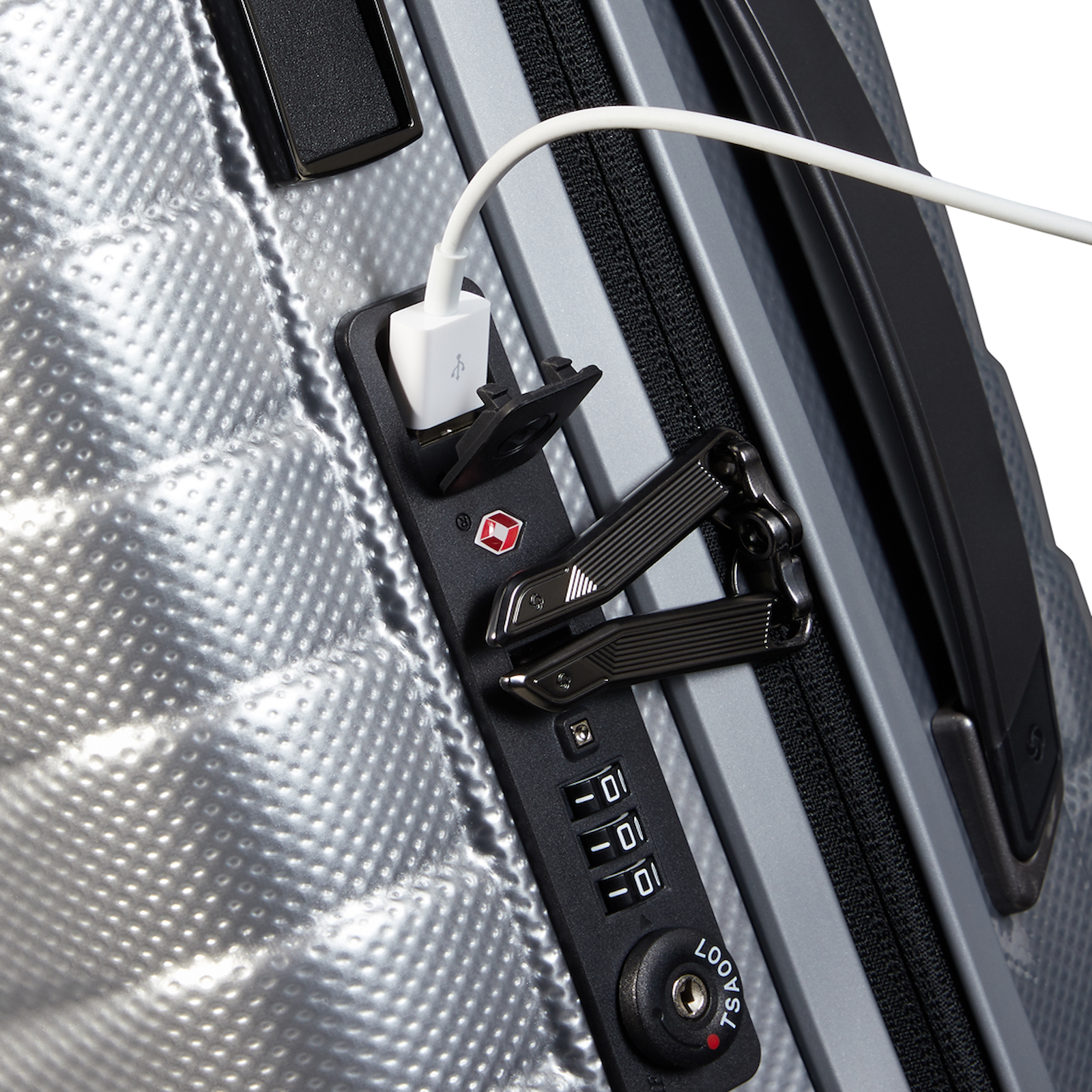 
Samsonite Proxis 4 Wheel 55cm Expandable Cabin Suitcase Silver