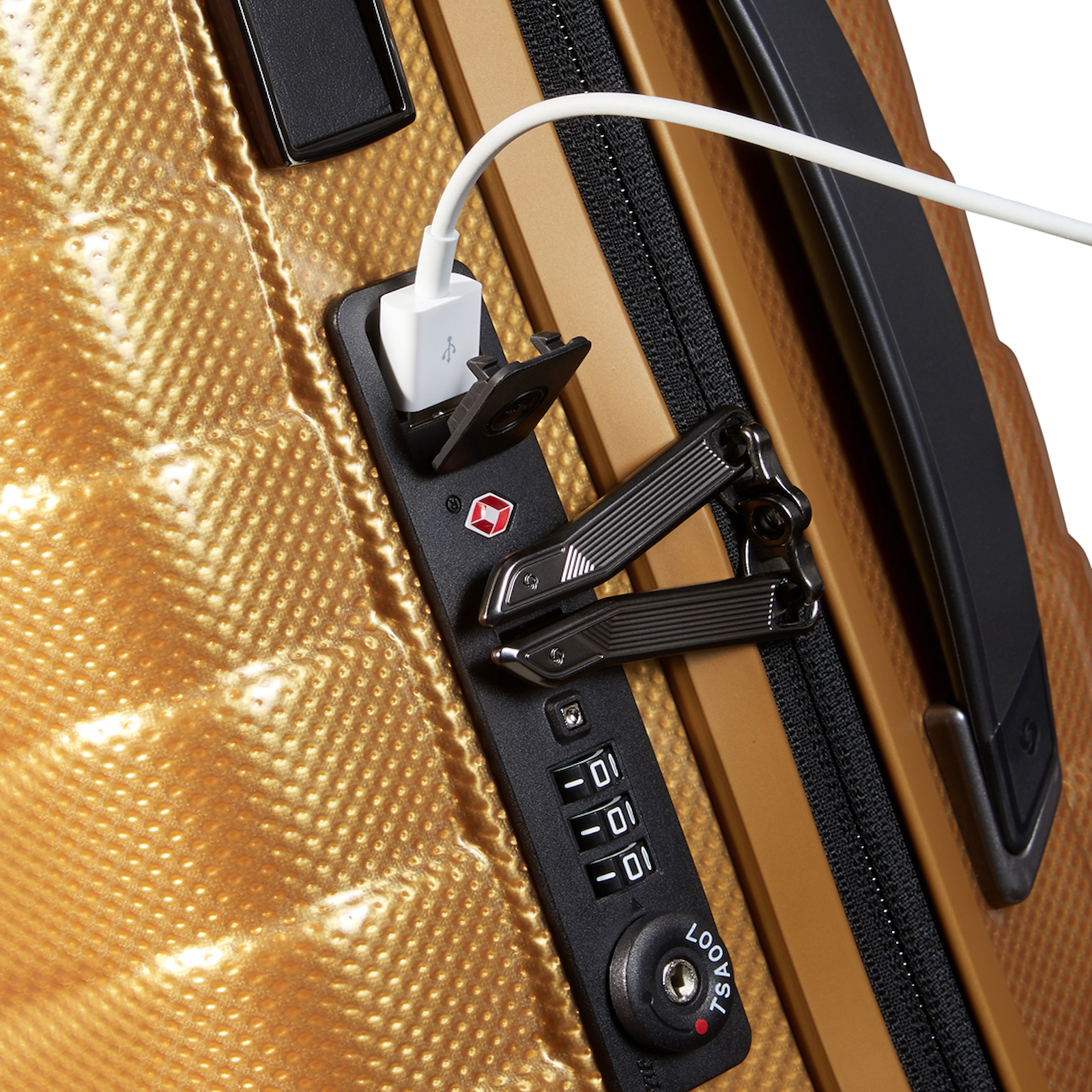 
Samsonite Proxis 4 Wheel 55cm Expandable Cabin Suitcase Honey Gold
