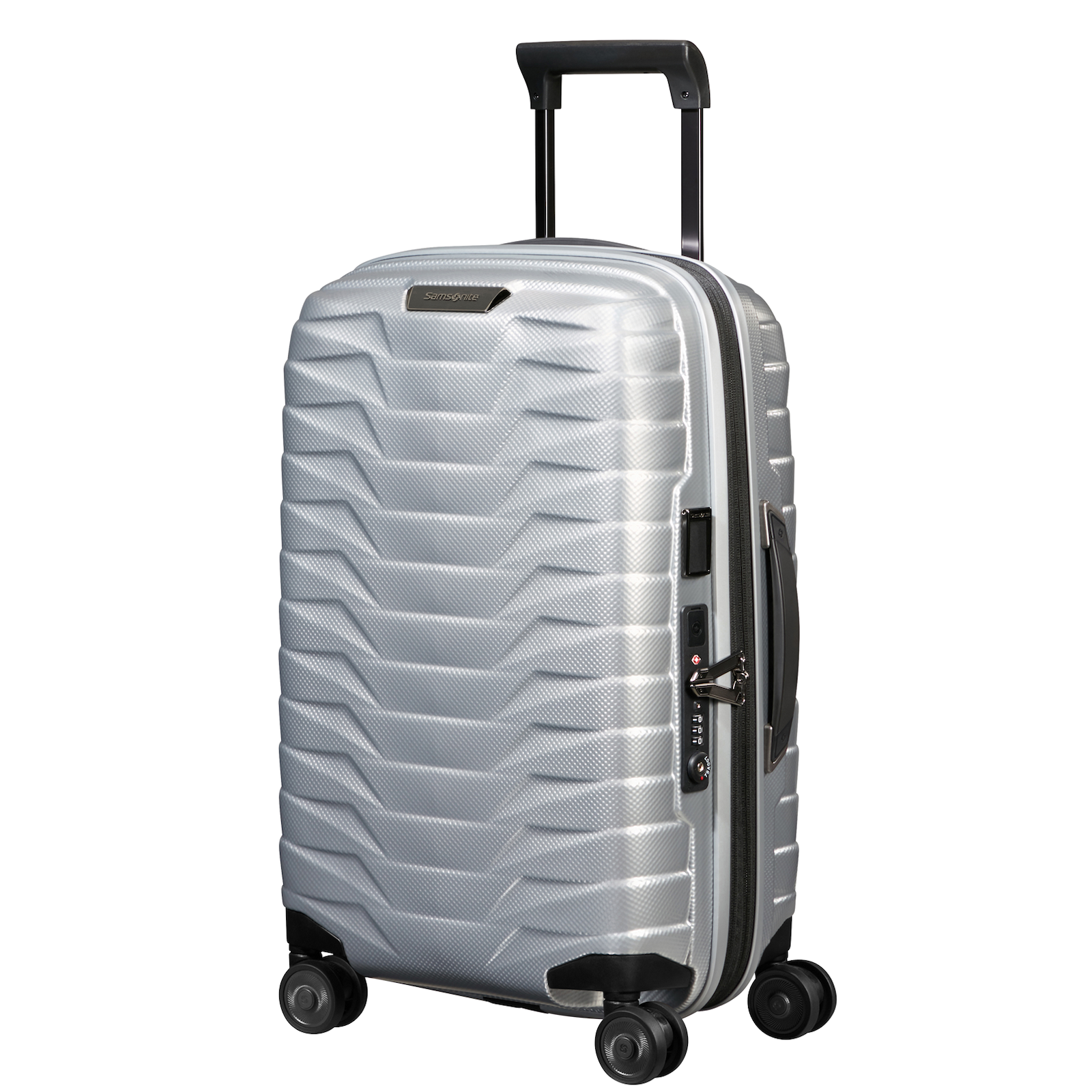 
Samsonite Proxis 4 Wheel 55cm Exp 35cm Cabin Suitcase Silver