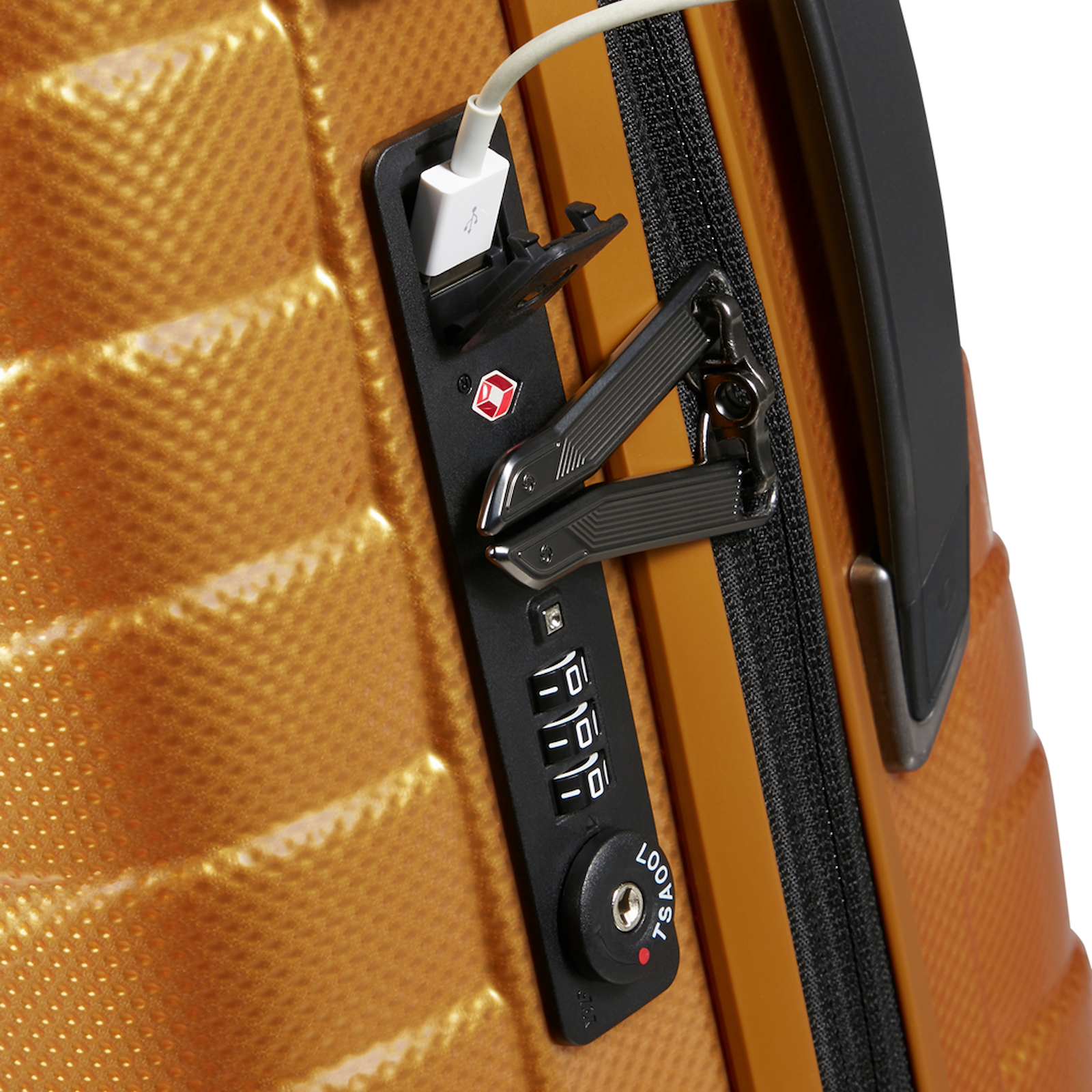 
Samsonite Proxis 4 Wheel 55cm Exp 35cm Cabin Suitcase Honey Gold