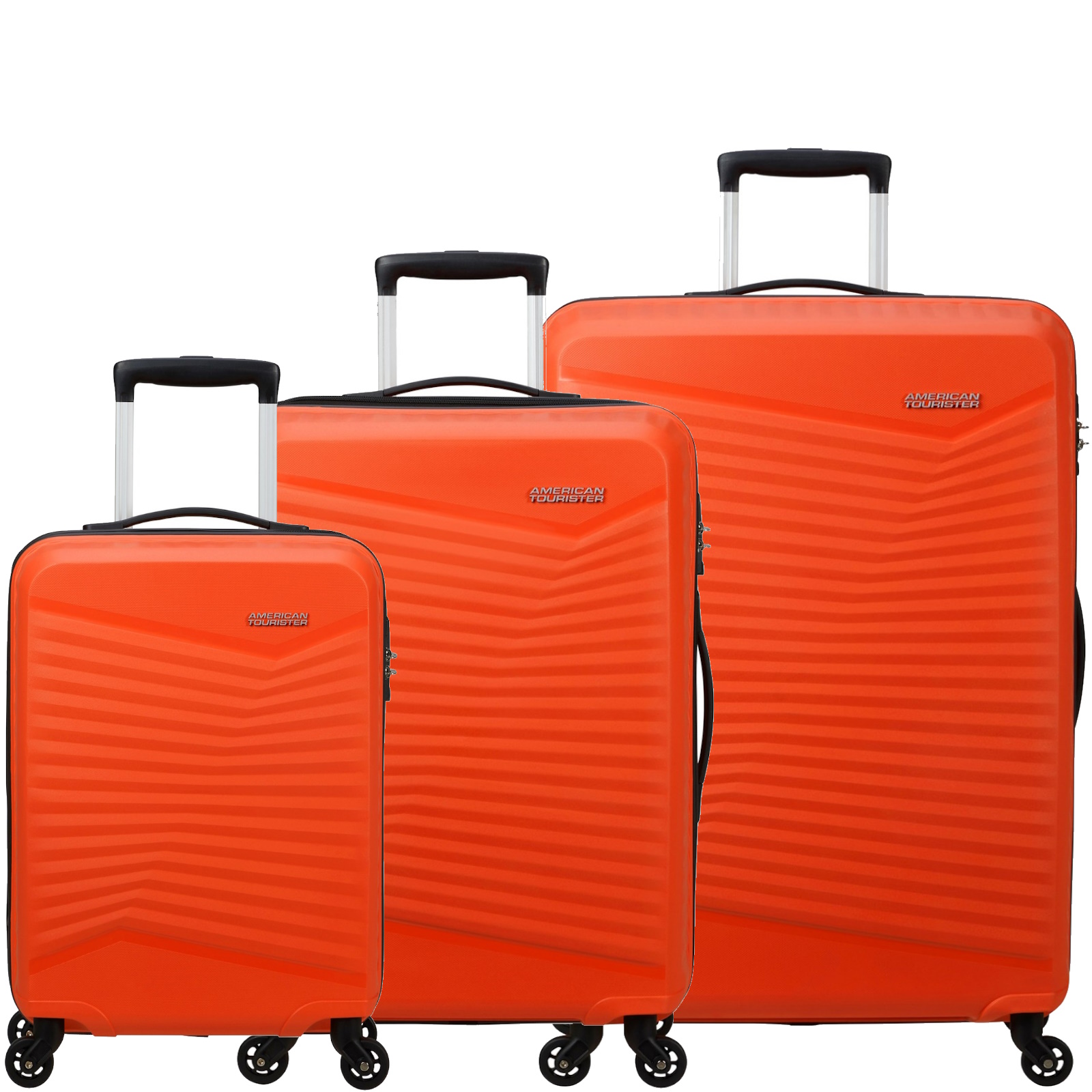 American Tourister Jet Driver 2.0 3 Piece Luggage Set Flame Orange