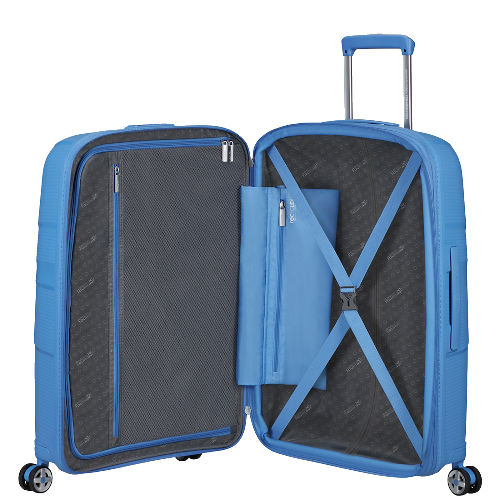 
American Tourister Starvibe 67cm Exp Suitcase Tranquil Blue