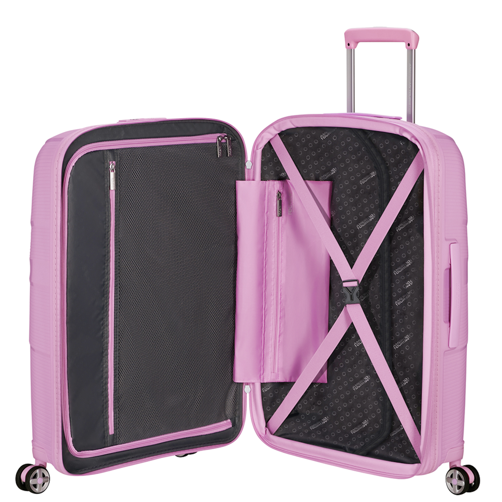 
American Tourister Starvibe 67cm Exp Suitcase Metallic Pastel Lavender