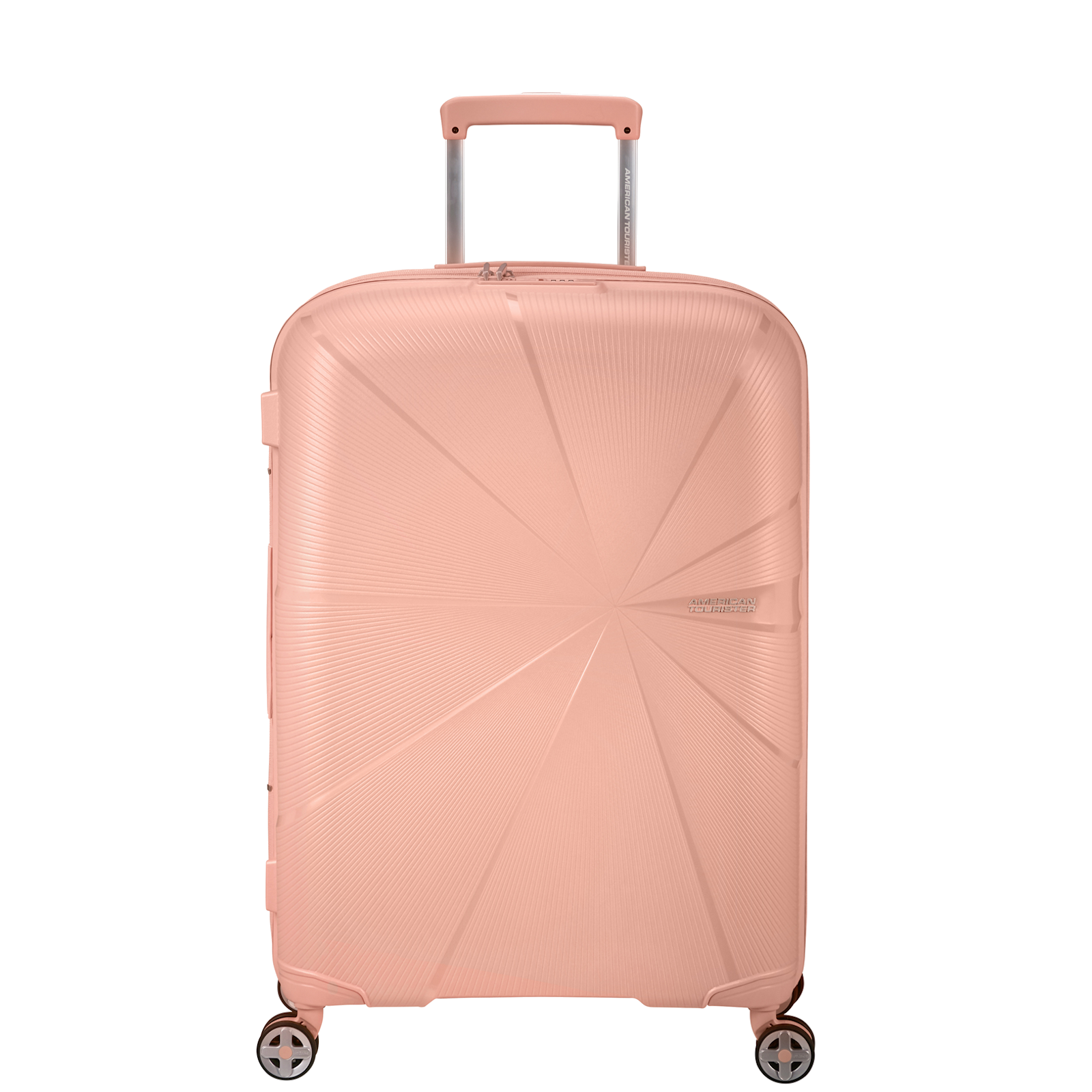 
American Tourister Starvibe 67cm Exp Suitcase Metallic Peach