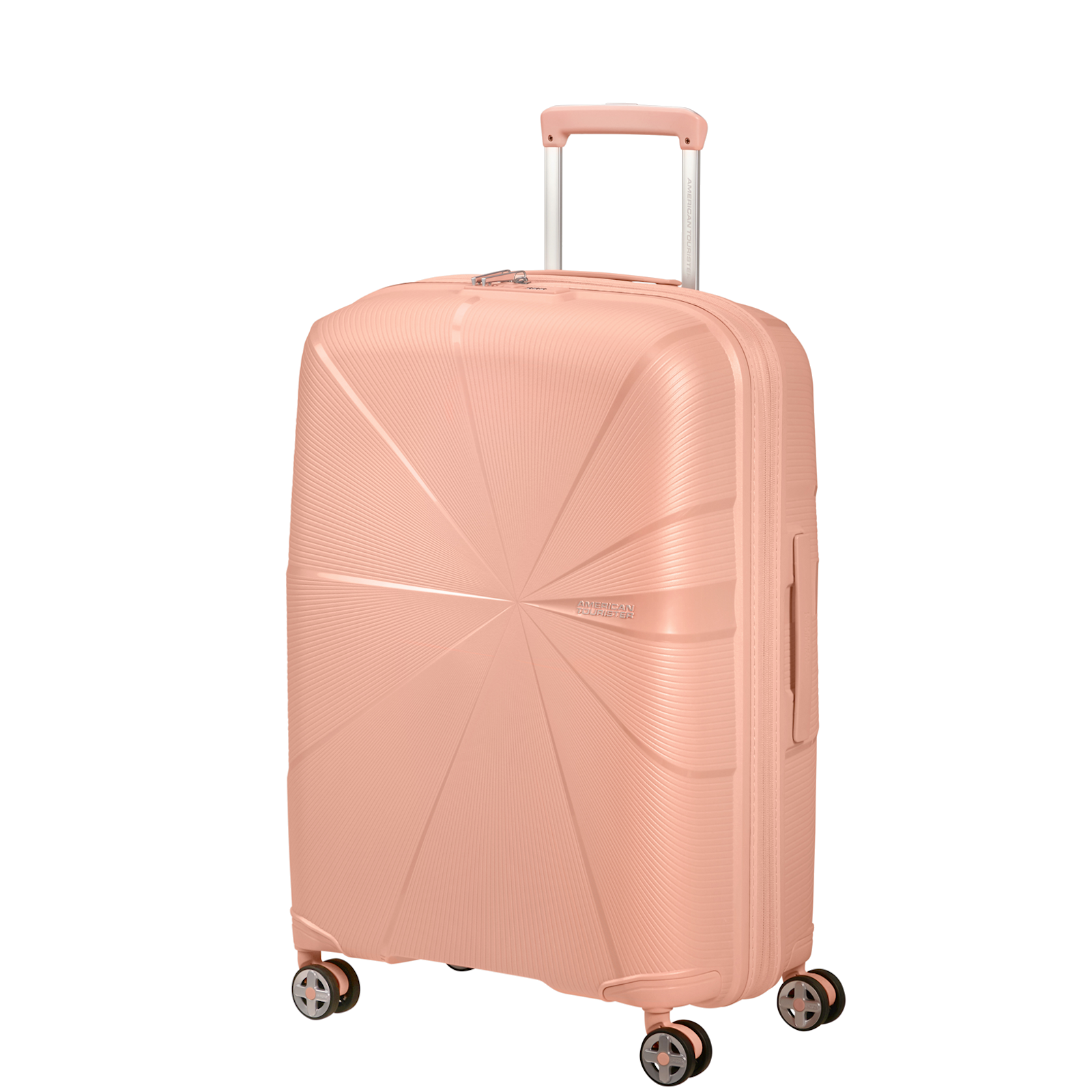 
American Tourister Starvibe 67cm Exp Suitcase Metallic Peach