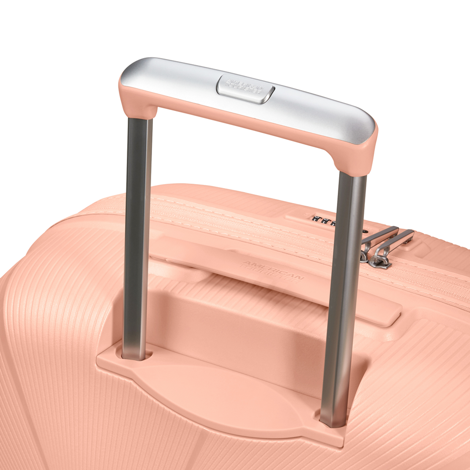 
American Tourister Starvibe 67cm Exp Suitcase Metallic Peach