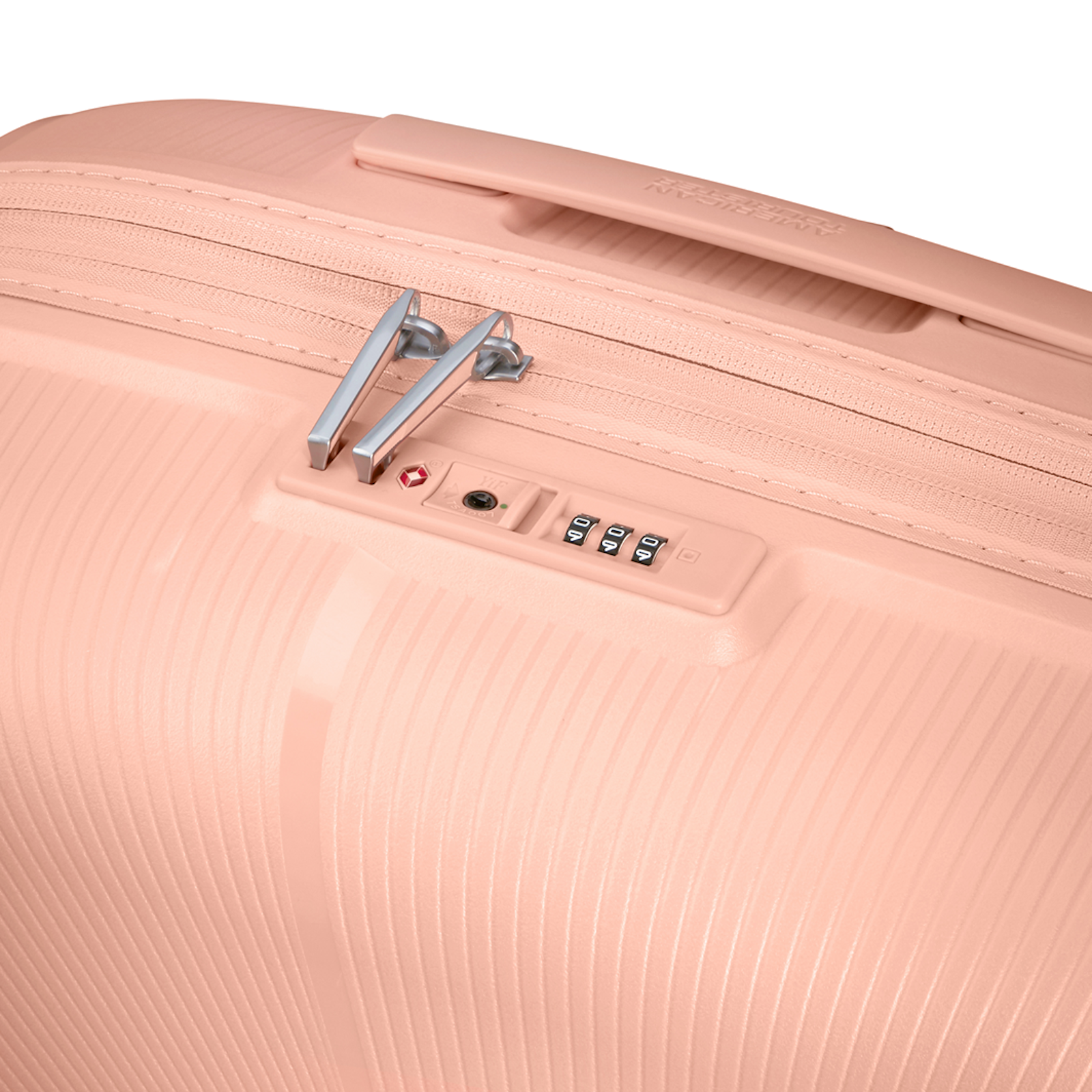 
American Tourister Starvibe 67cm Exp Suitcase Metallic Peach
