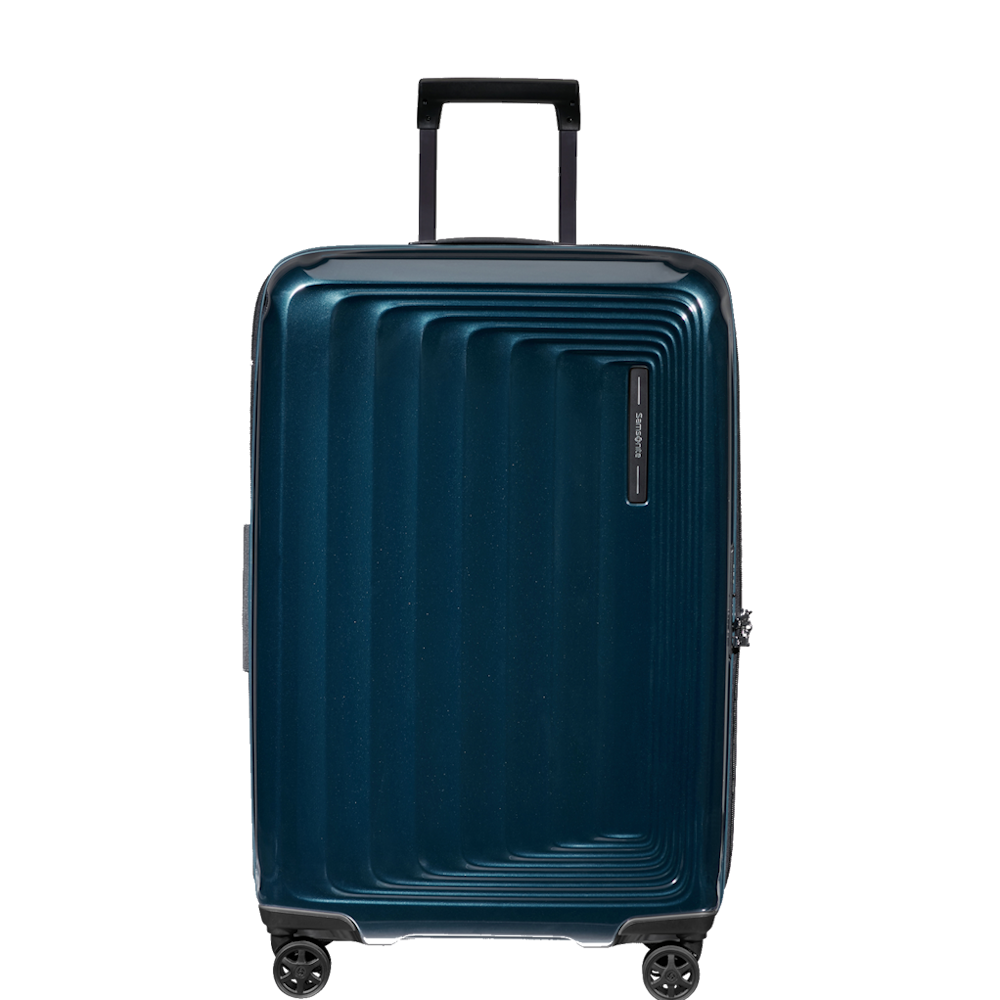 
Samsonite Nuon 69cm Expandable Medium Suitcase Metallic Dark Blue