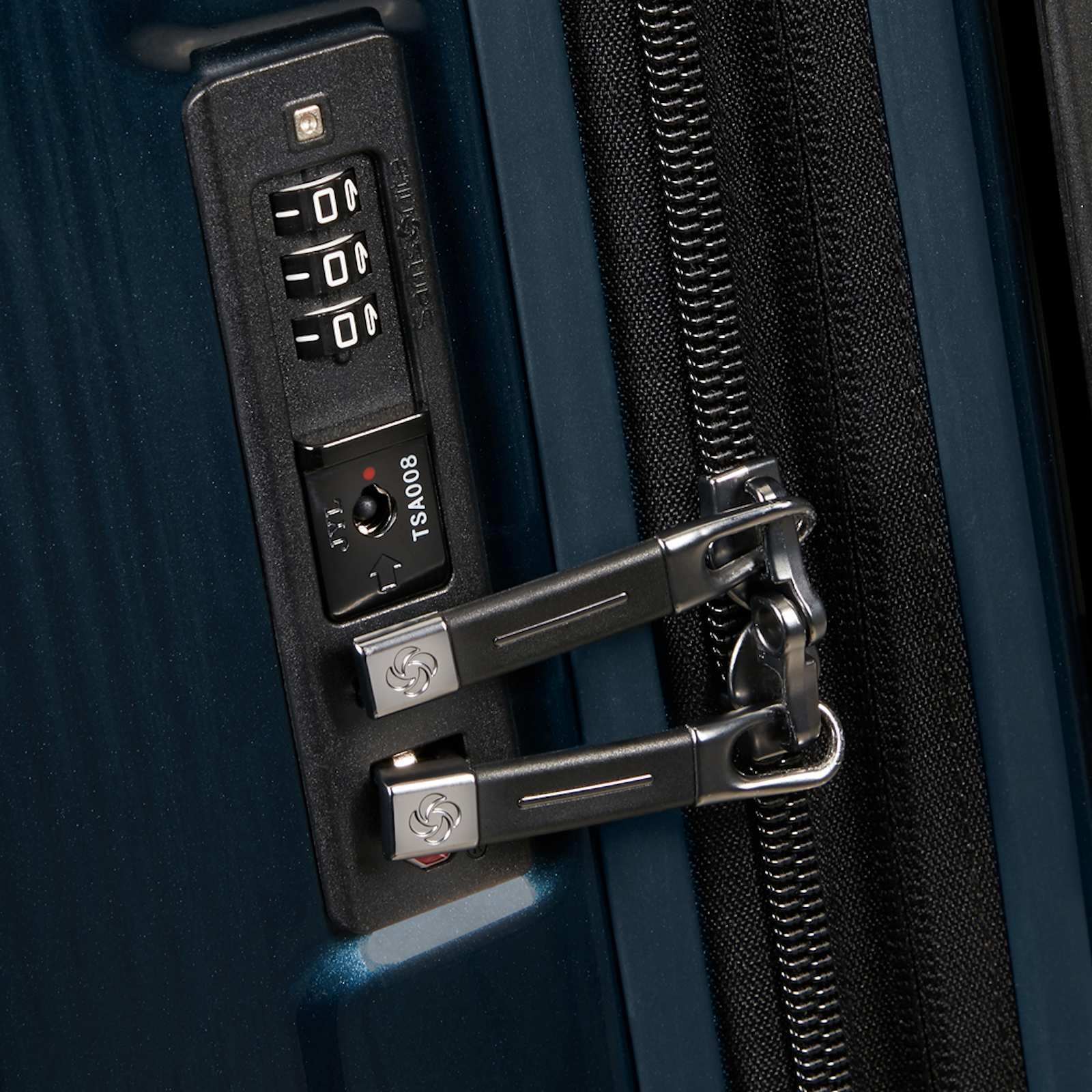 
Samsonite Nuon 75cm Expandable Large Suitcase Metallic Dark Blue