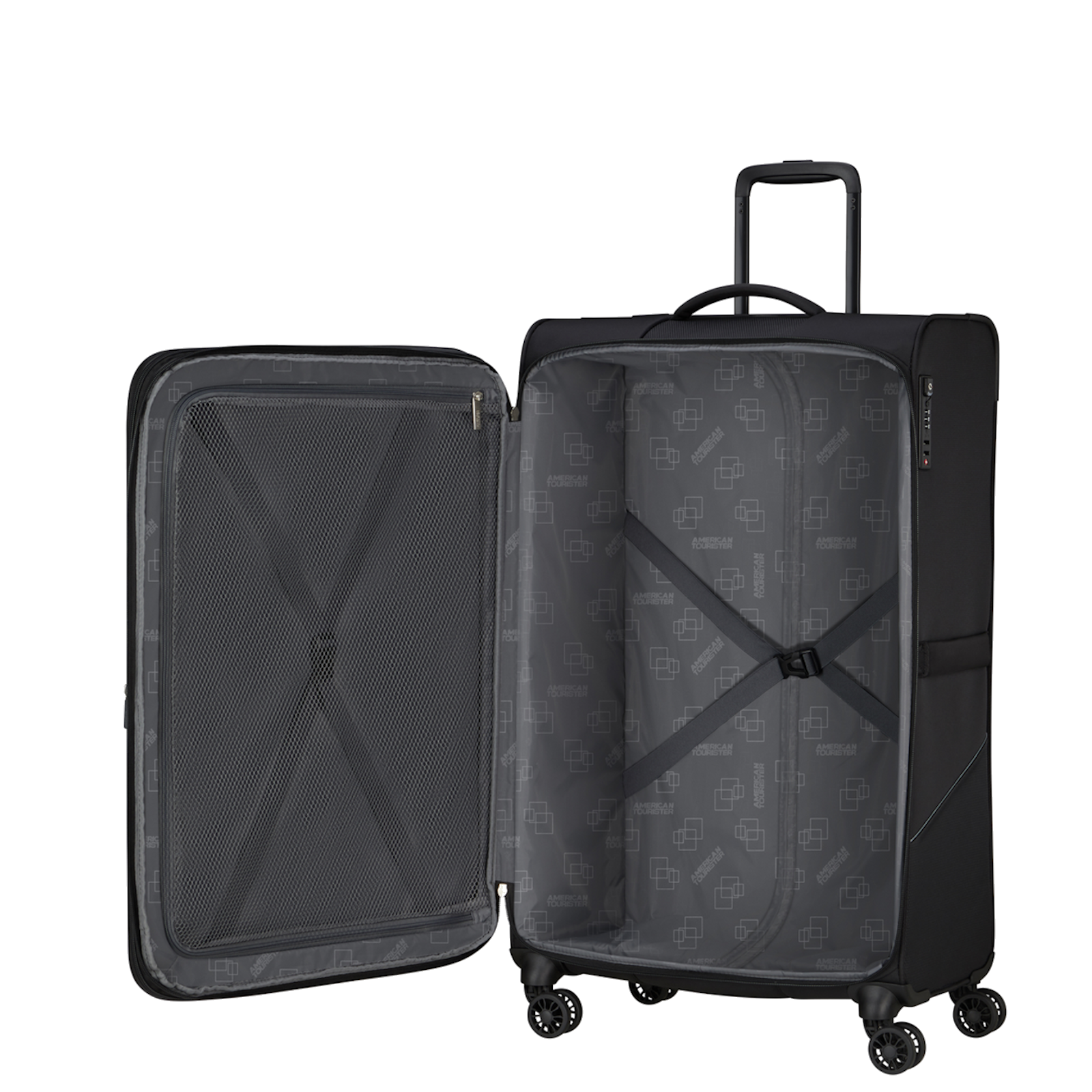 
American Tourister Summerride 4 Wheel Exp 80cm Large Suitcase Black
