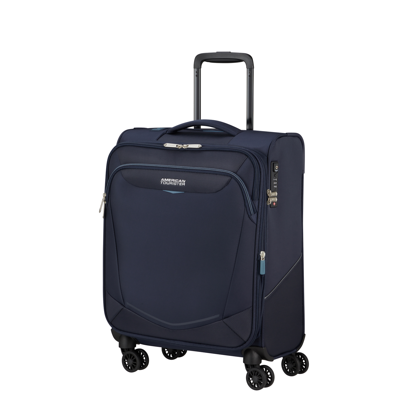 
American Tourister Summerride 4 Wheel Exp 55cm Cabin Suitcase Navy
