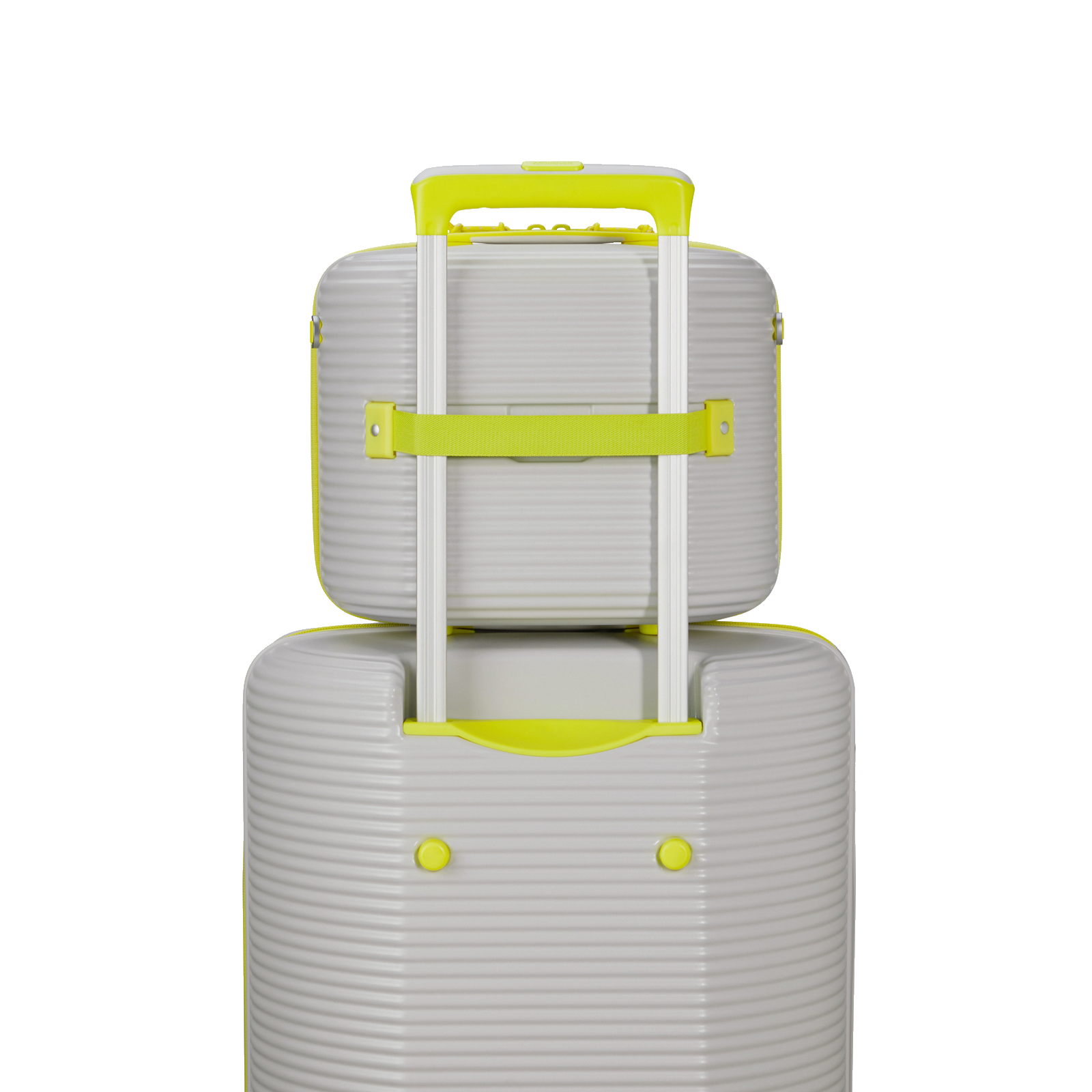 
American Tourister Rollio Beauty Case Light Grey/Lime