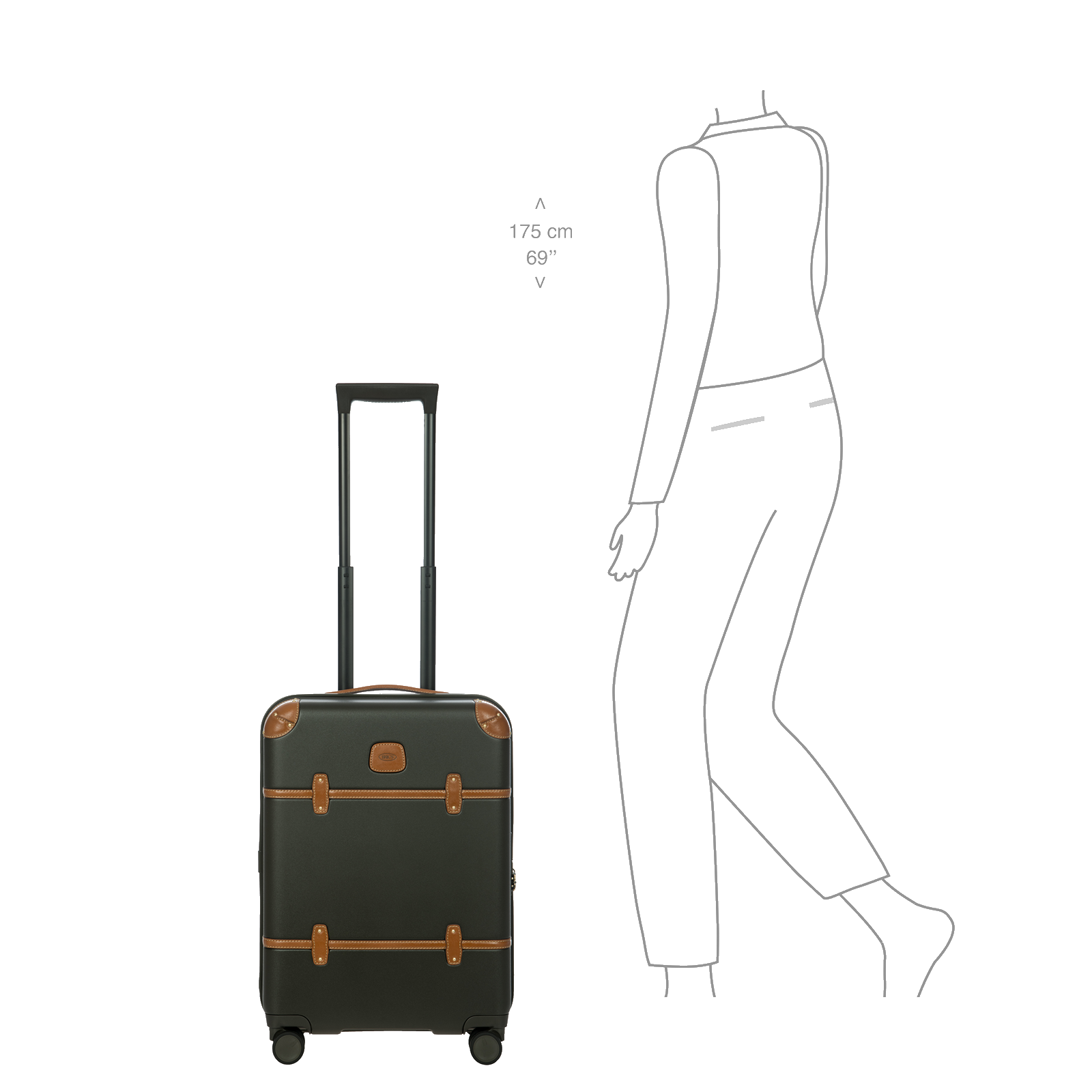 
Bric's Bellagio 3 55cm Cabin Suitcase Olive