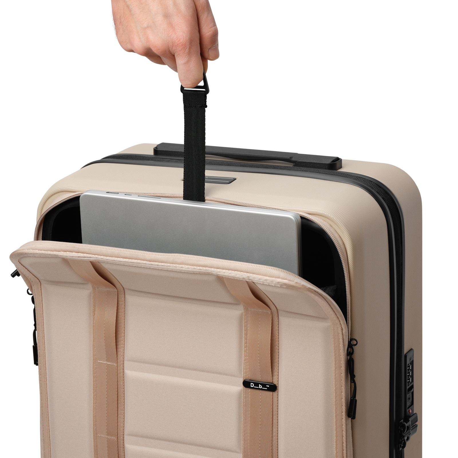 
Db Ramverk 55cm 4 Wheel Front Access Cabin Suitcase Fogbow Beige