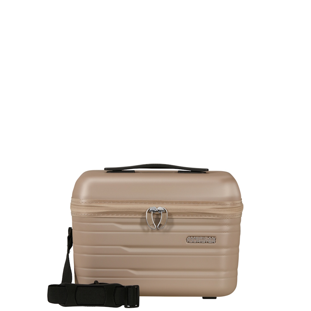 American Tourister Flashline Beauty Case Ivory Gold