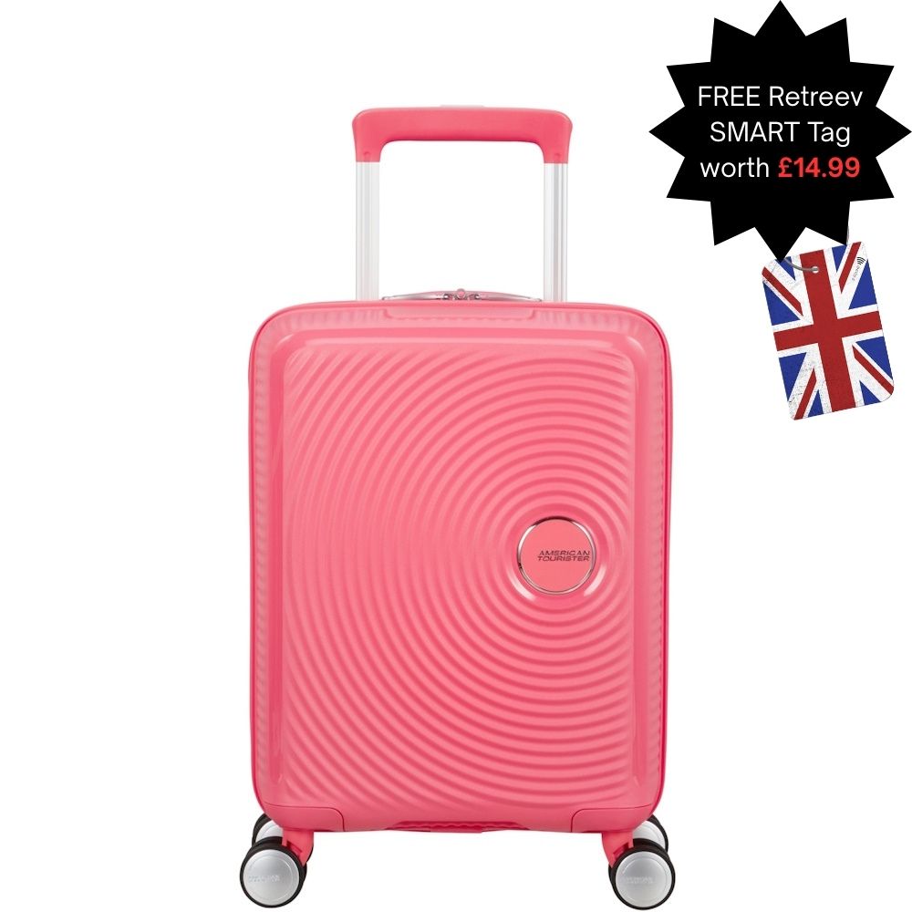 American Tourister Soundbox Mini 47cm 4 Wheel Suitcase Sunkissed Coral