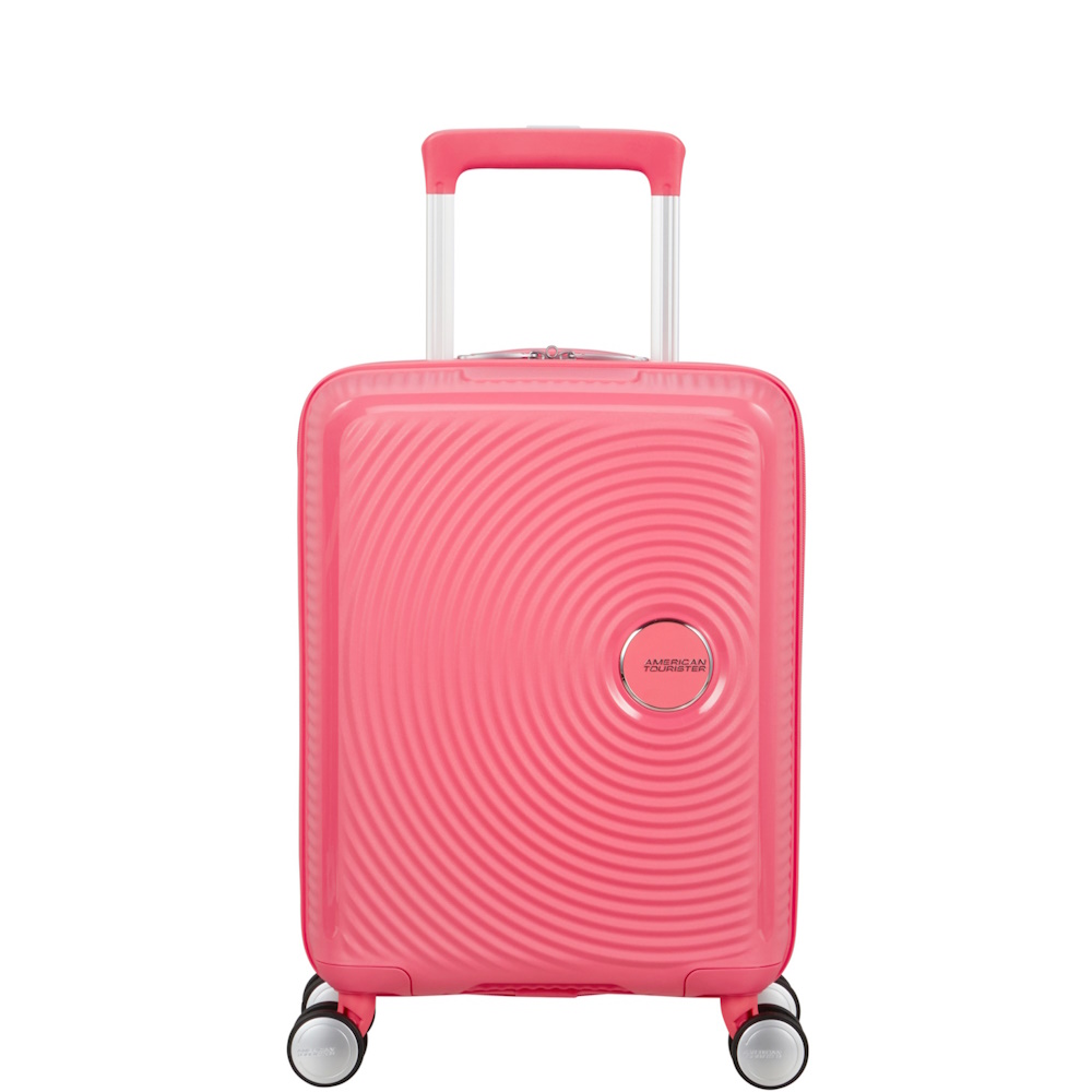 American Tourister Soundbox Mini 47cm 4 Wheel Suitcase Sunkissed Coral