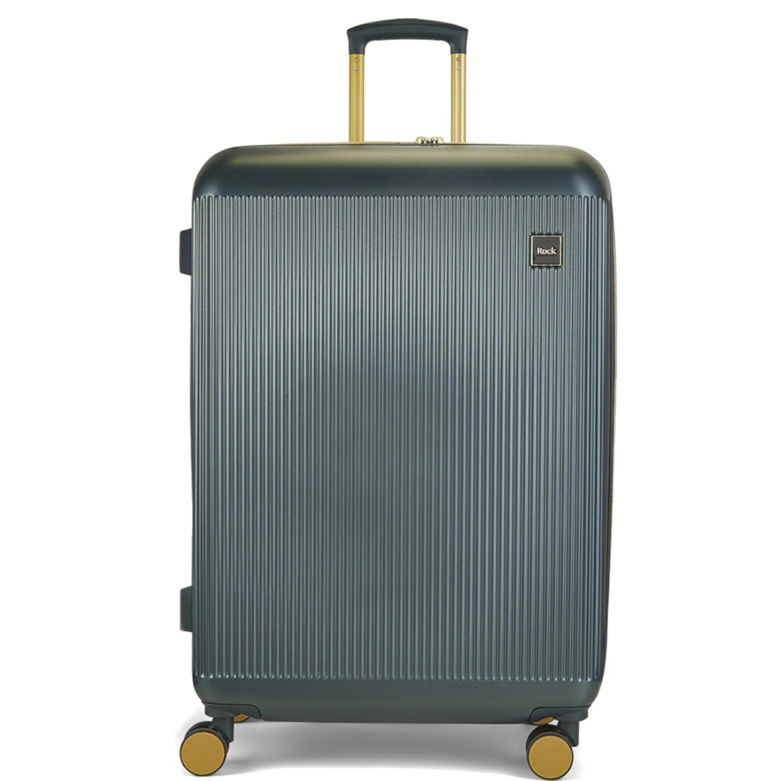 Rock Aria 4 Wheel Exp Large Suitcase Green/Gold