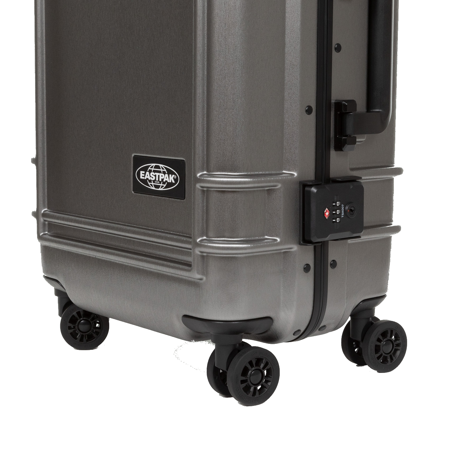 
Eastpak Resist'R 55cm 4 Wheel Cabin Suitcase Brushed Metal