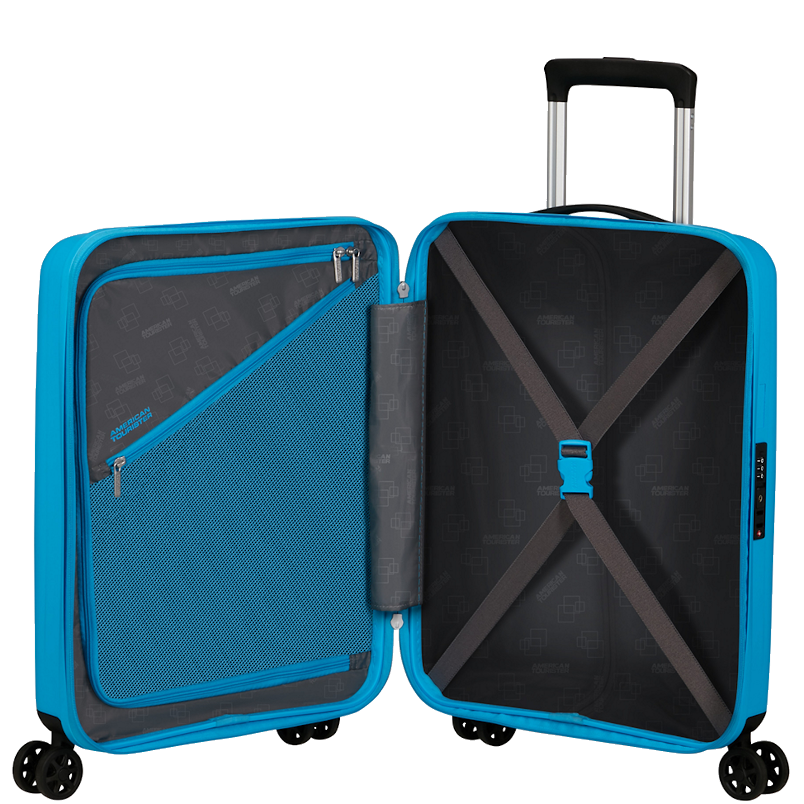 
American Tourister Rejoy 55cm 4 Wheel Cabin Suitcase Azure Blue