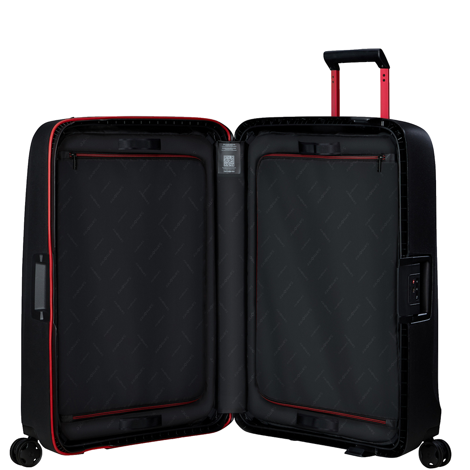 
Samsonite Essens 4 Wheel 81cm XL Suitcase Charcoal/Red