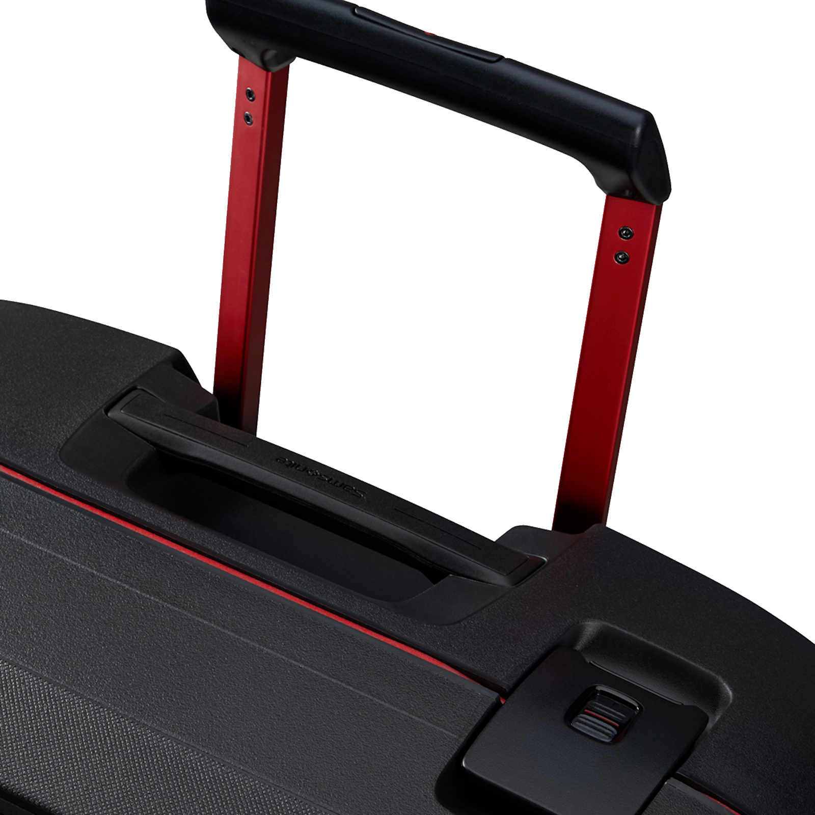 
Samsonite Essens 4 Wheel 81cm XL Suitcase Charcoal/Red