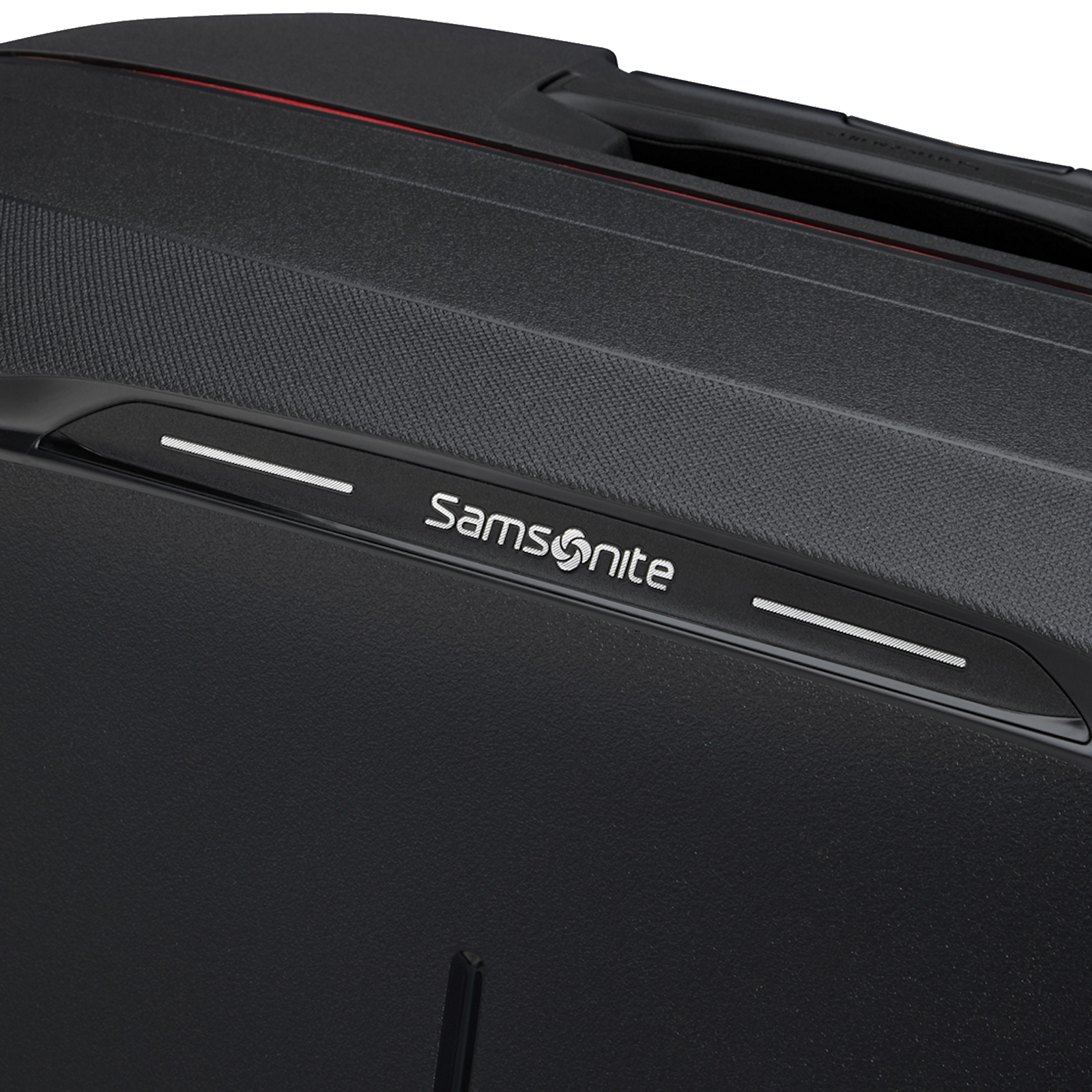 
Samsonite Essens 4 Wheel 81cm XL Suitcase Charcoal/Red