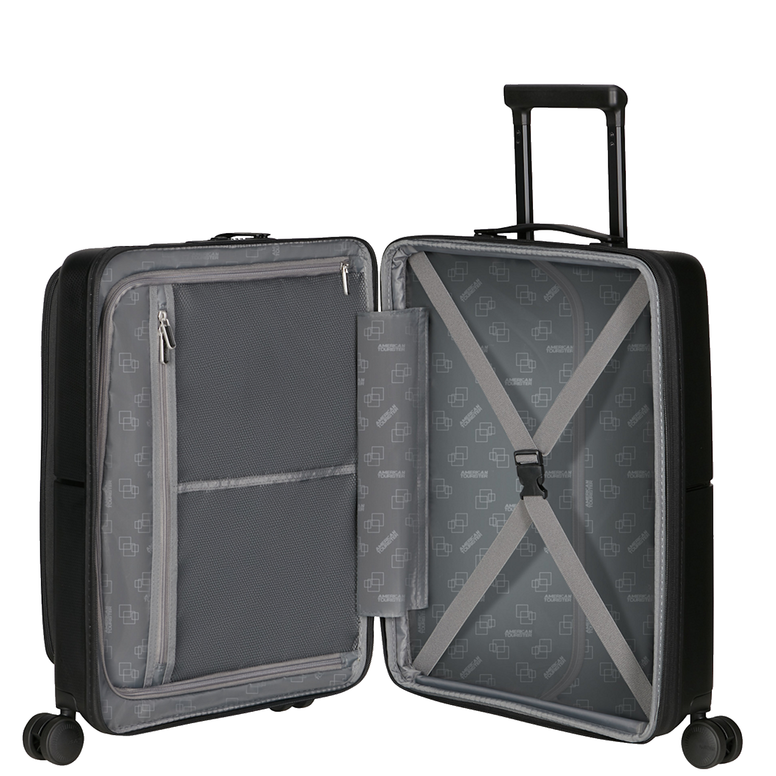 
American Tourister Dashpop 55cm Exp Front Loading Cabin Suitcase True Black