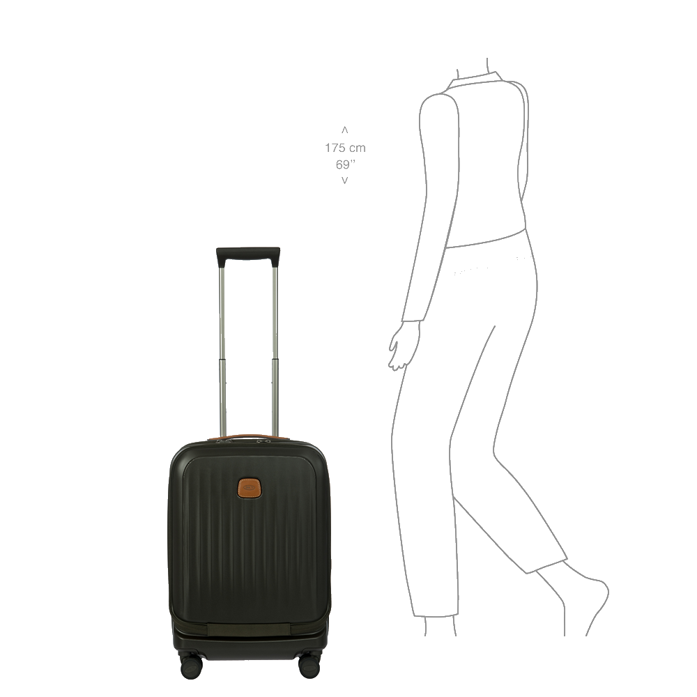 
Bric's Taormina 55cm Front Pocket Cabin Suitcase Olive