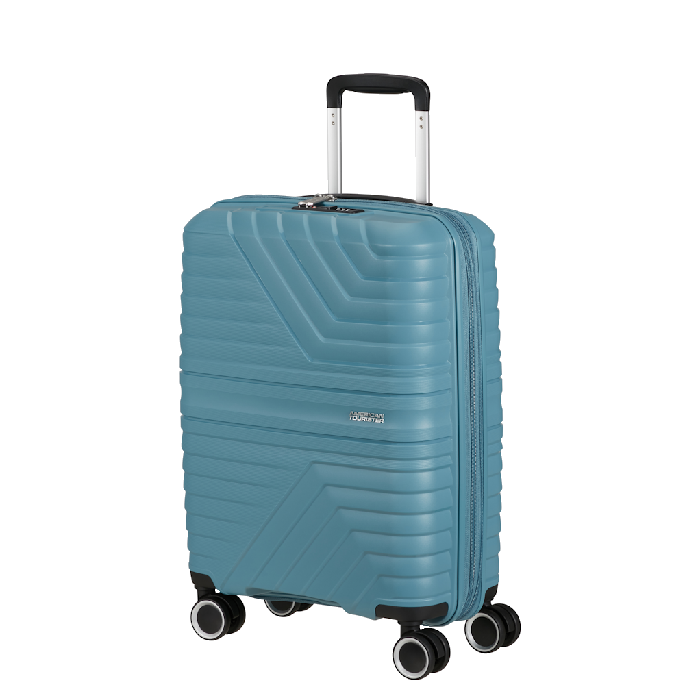 
American Tourister Flytwist 55cm 4 Wheel Exp Cabin Suitcase Storm Blue