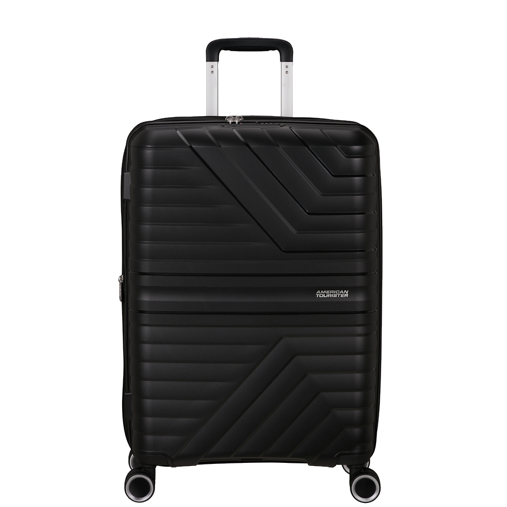 
American Tourister Flytwist 4 Wheel 67cm Exp Medium Suitcase Shadow Black