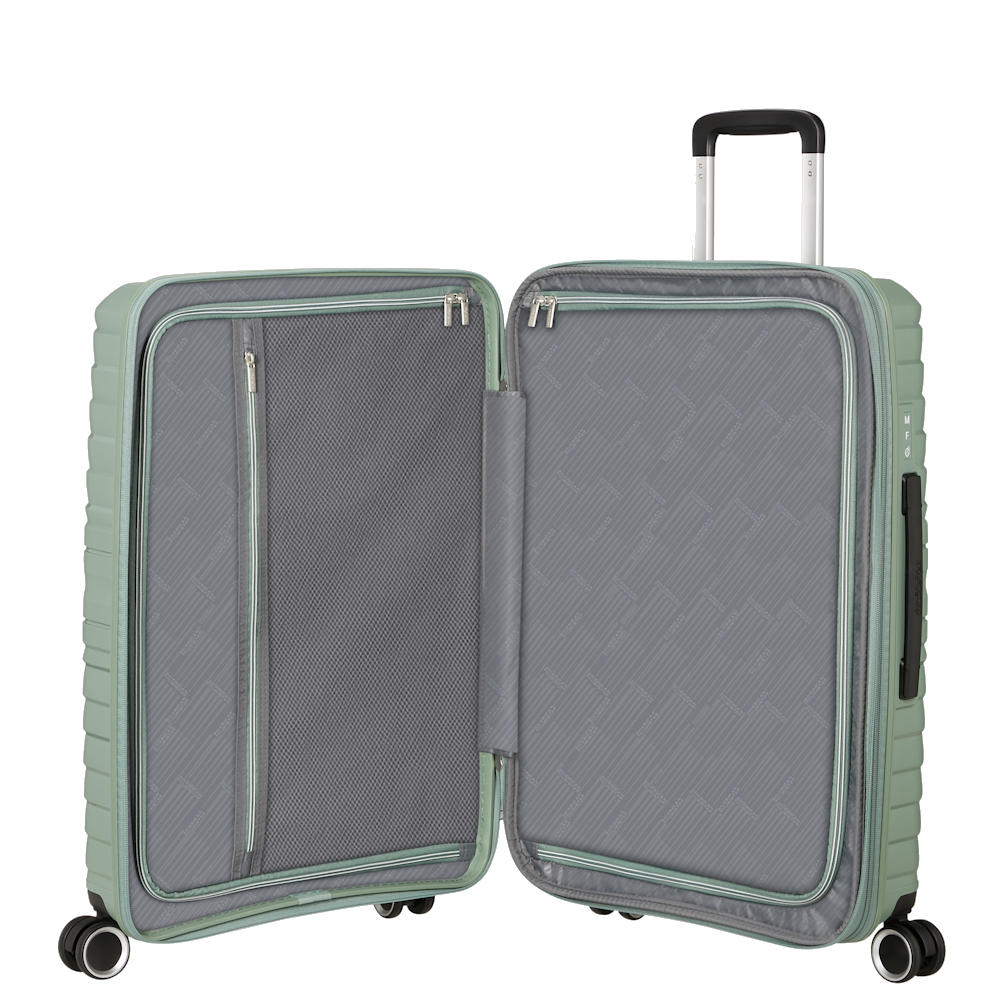 
American Tourister Flytwist 4 Wheel 78cm Exp Large Suitcase Botanic Green