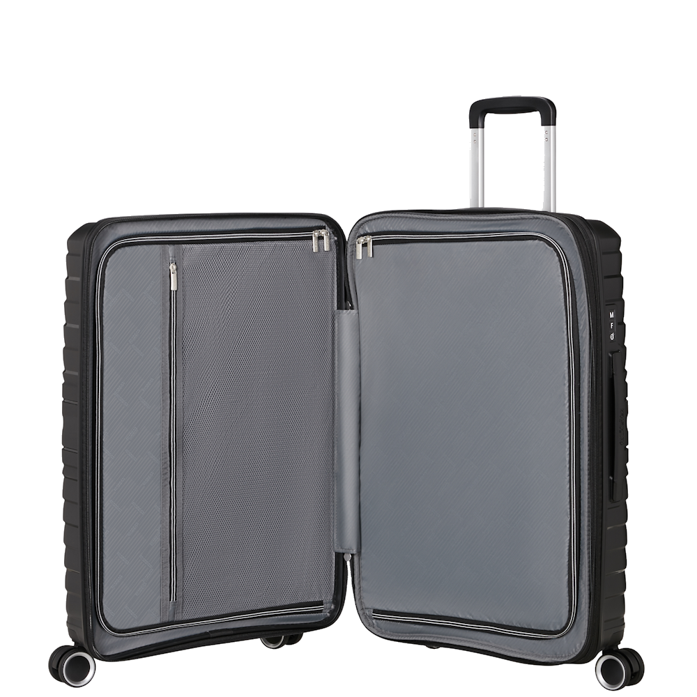 
American Tourister Flytwist 4 Wheel 78cm Exp Large Suitcase Shadow Black
