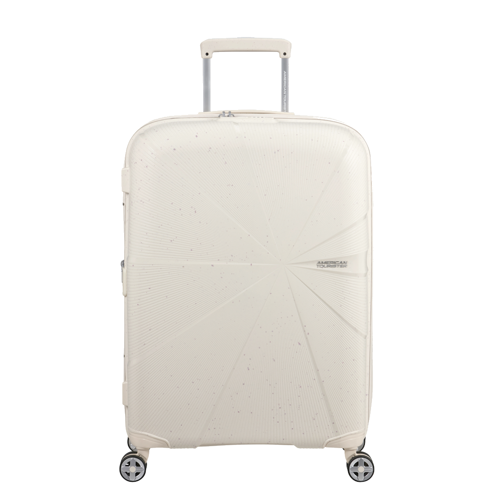 
American Tourister Starvibe 4 Wheel Exp 67cm Medium Suitcase Limited Edition Cream Speckles
