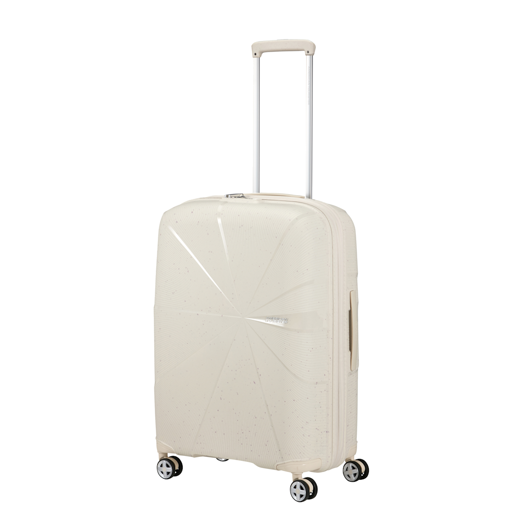 
American Tourister Starvibe 4 Wheel Exp 67cm Medium Suitcase Limited Edition Cream Speckles