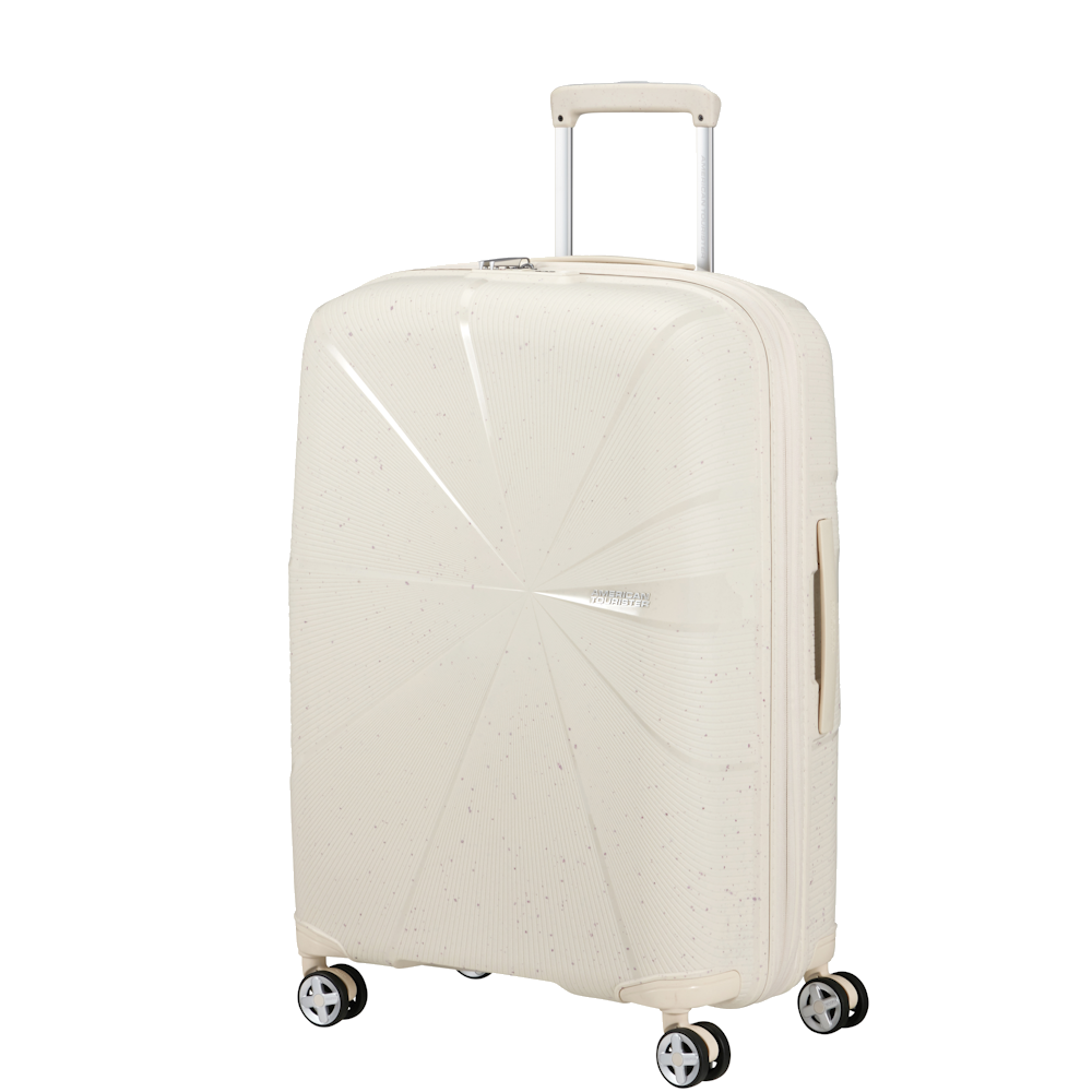 
American Tourister Starvibe 4 Wheel Exp 67cm Medium Suitcase Limited Edition Cream Speckles