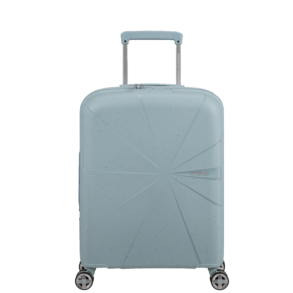 
American Tourister Starvibe 4 Wheel Exp 55cm Cabin Suitcase Limited Edition Azzurro Speckles