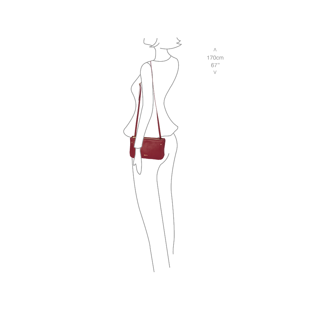 
Bric's Gondola Violetta 2 Zip Shoulder Bag Ruby